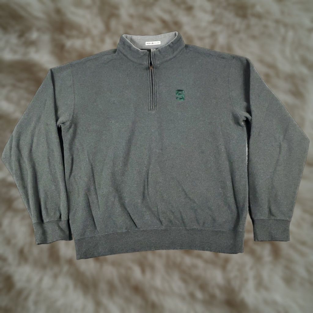 Peter Millar Peter Millar Mens XL Gray Golf 1/4 Zip Pullover Sweater Size US XL / EU 56 / 4 - 1 Thumbnail