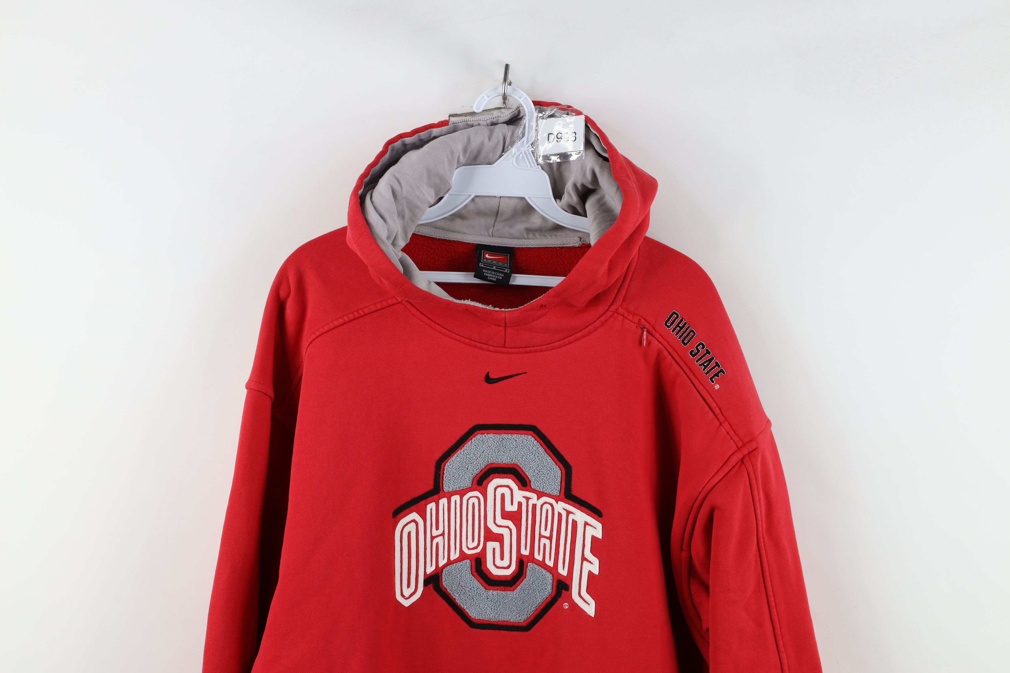 Nike Vintage Nike Center Swoosh Ohio State University Hoodie Red Size US L / EU 52-54 / 3 - 2 Thumbnail