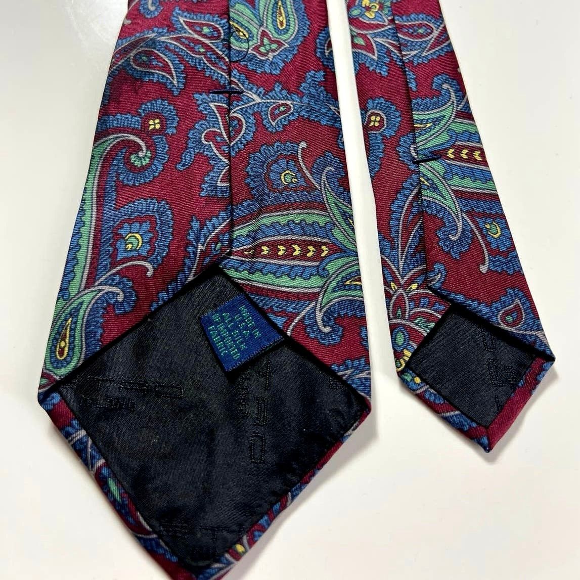 Etro ETRO Men's Tie Red Blue Green All Silk Paisley Woven Necktie Size ONE SIZE - 2 Thumbnail