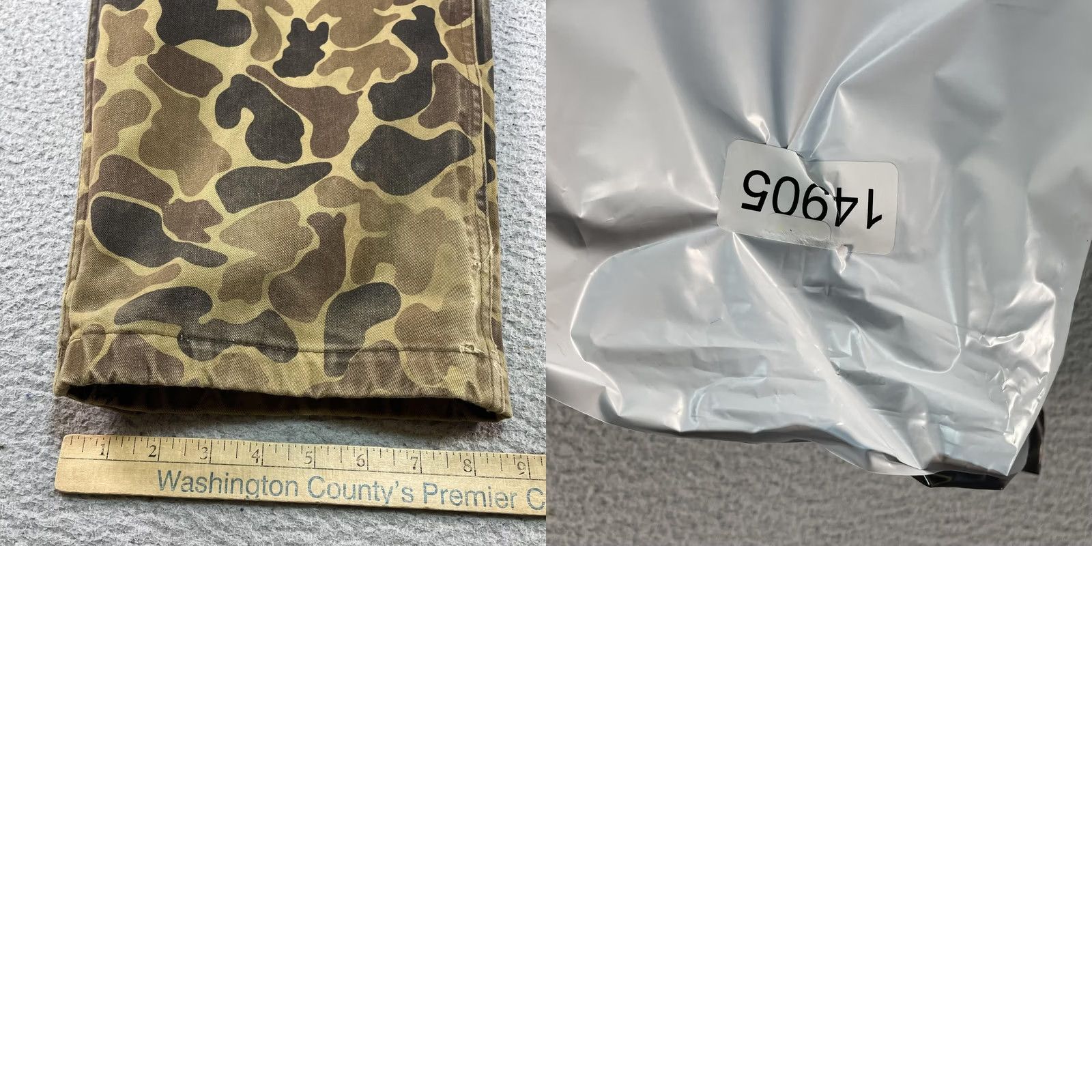 Vintage VINTAGE Woolrich Gore Tex Pants Mens Large Brown Frogskin Camo Waterproof USA Pants Mens L Brown Camo 80s 90s USA Woolrich Gore-Tex Rain Workwear Mens Size US 33 - 11 Thumbnail