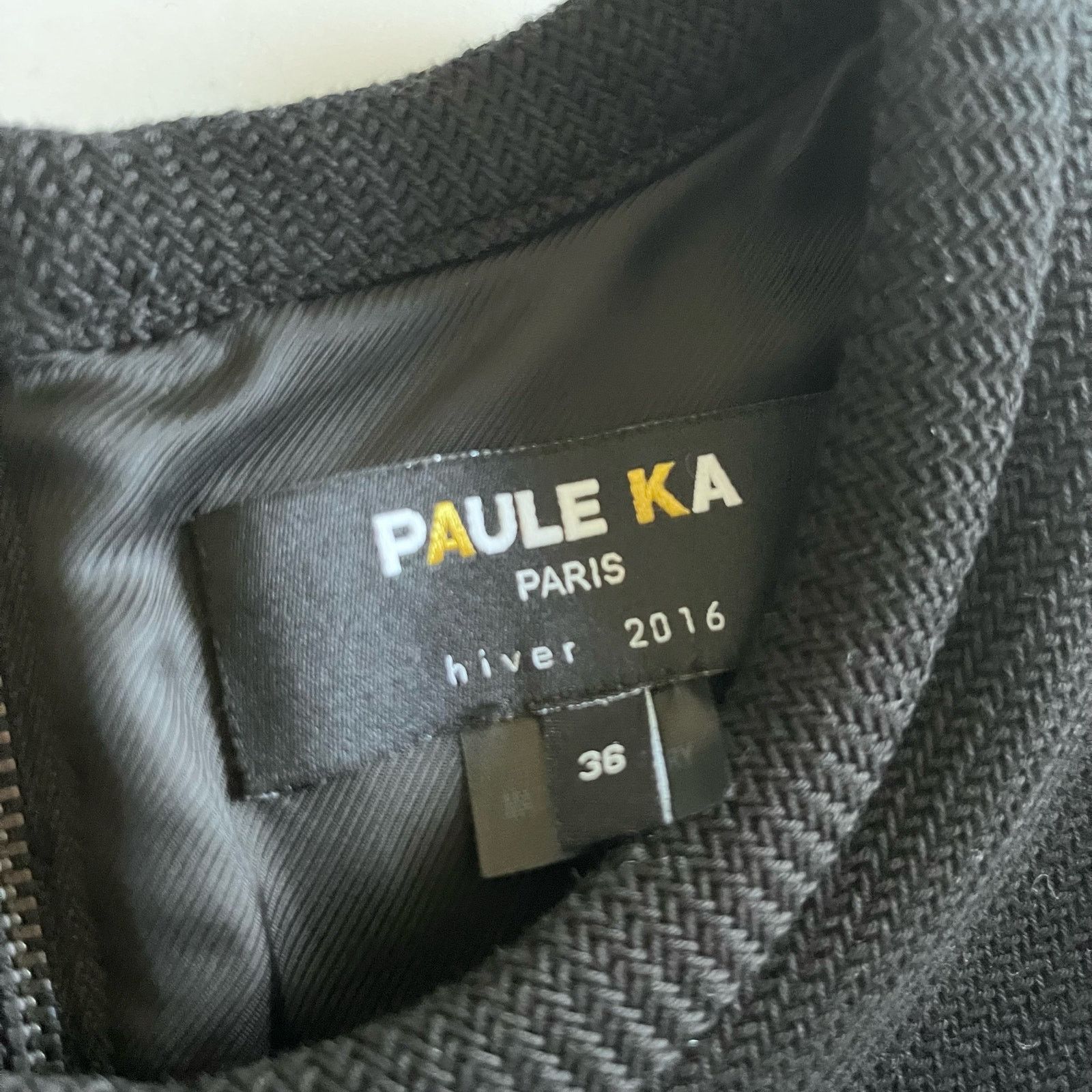 PAULE KA Paule Ka Short Sleeve Crew Neck Belted Sheath Dress Black Size M / US 6-8 / IT 42-44 - 9 Thumbnail