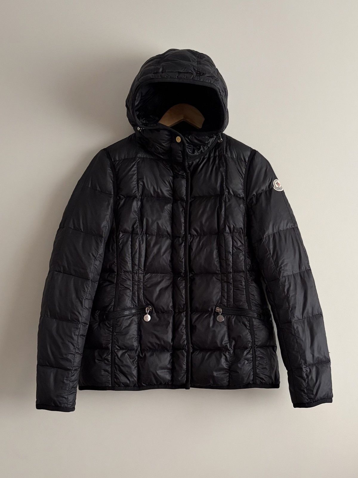 Moncler Moncler Black Quilted Hooded Puffer Down Jacket Size M / US 6-8 / IT 42-44 - 1 Thumbnail