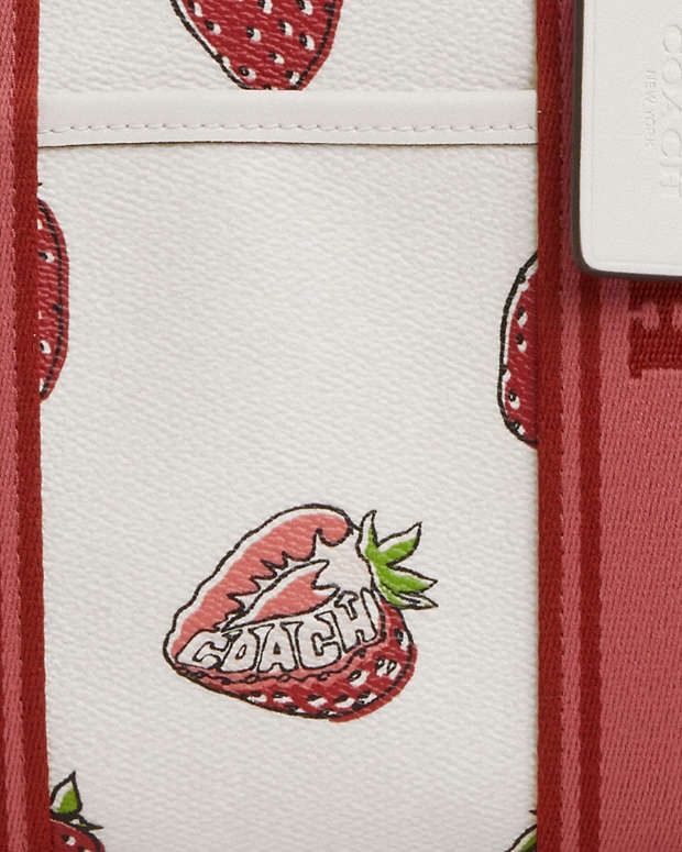 Coach Coach Smith Tote Bag 24 With Strawberry Print CAR80 Size ONE SIZE - 2 Thumbnail