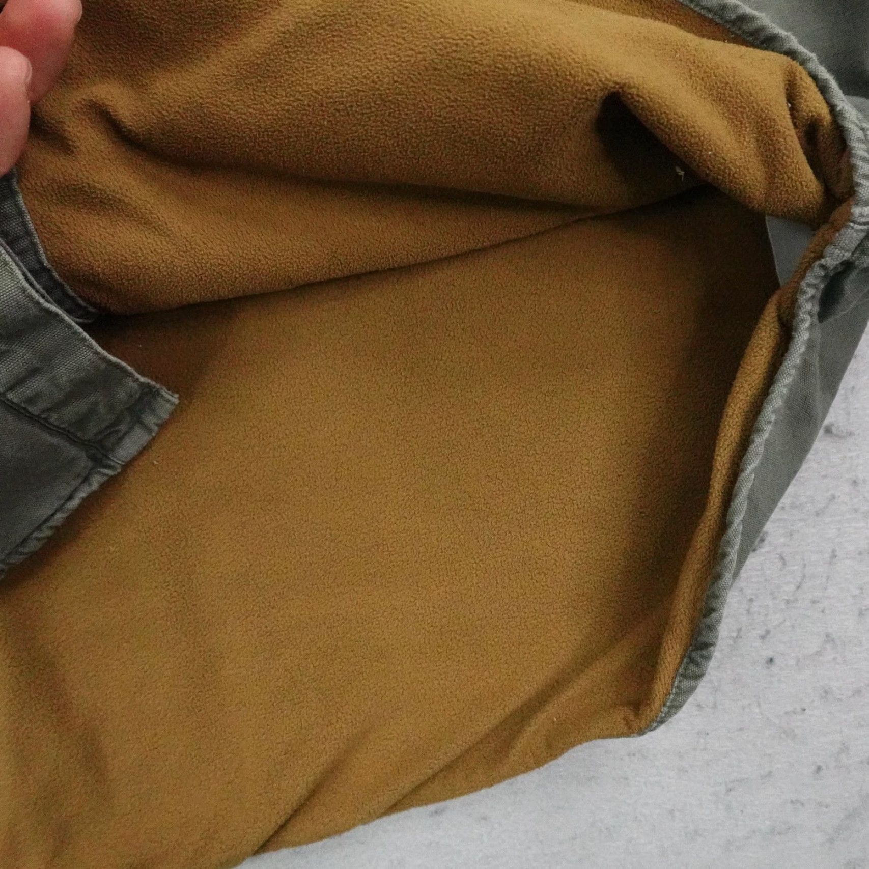 Vintage Columbia Jacket Mens Large Green Canvas Fleece Lined Button Up Shacket Utility Jacket Mid-Length Casual Workwear Outdoor Hiking Size US L / EU 52-54 / 3 - 6 Thumbnail
