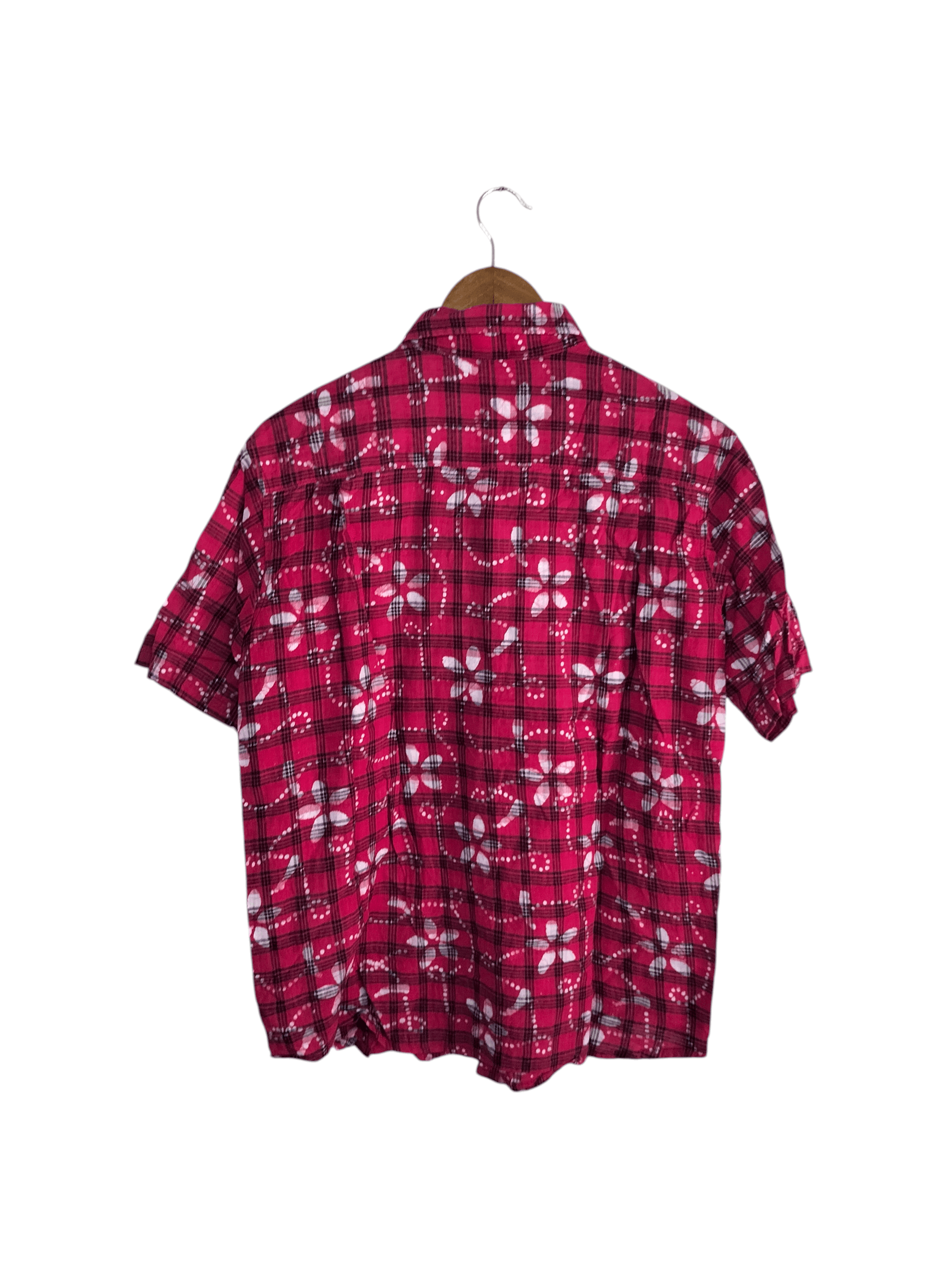 Blue Blue Japan Gaijin made floral plaid Okinawa shirt Size US M / EU 48-50 / 2 - 2 Thumbnail