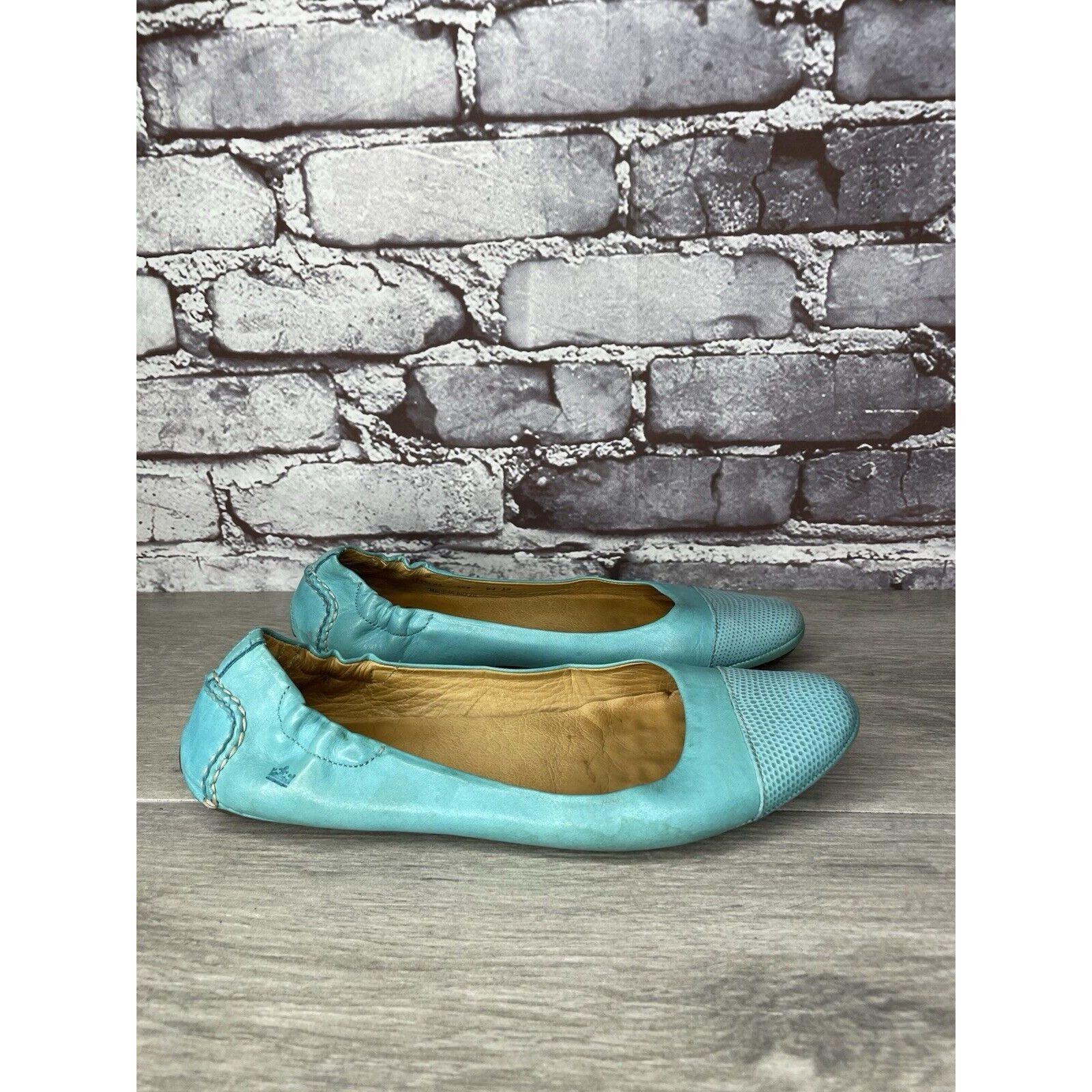 Peter Millar Peter Millar Blue Leather Snake Cap Toe Ballet Flats Shoes W Size US 6.5 / IT 36.5 - 3 Thumbnail