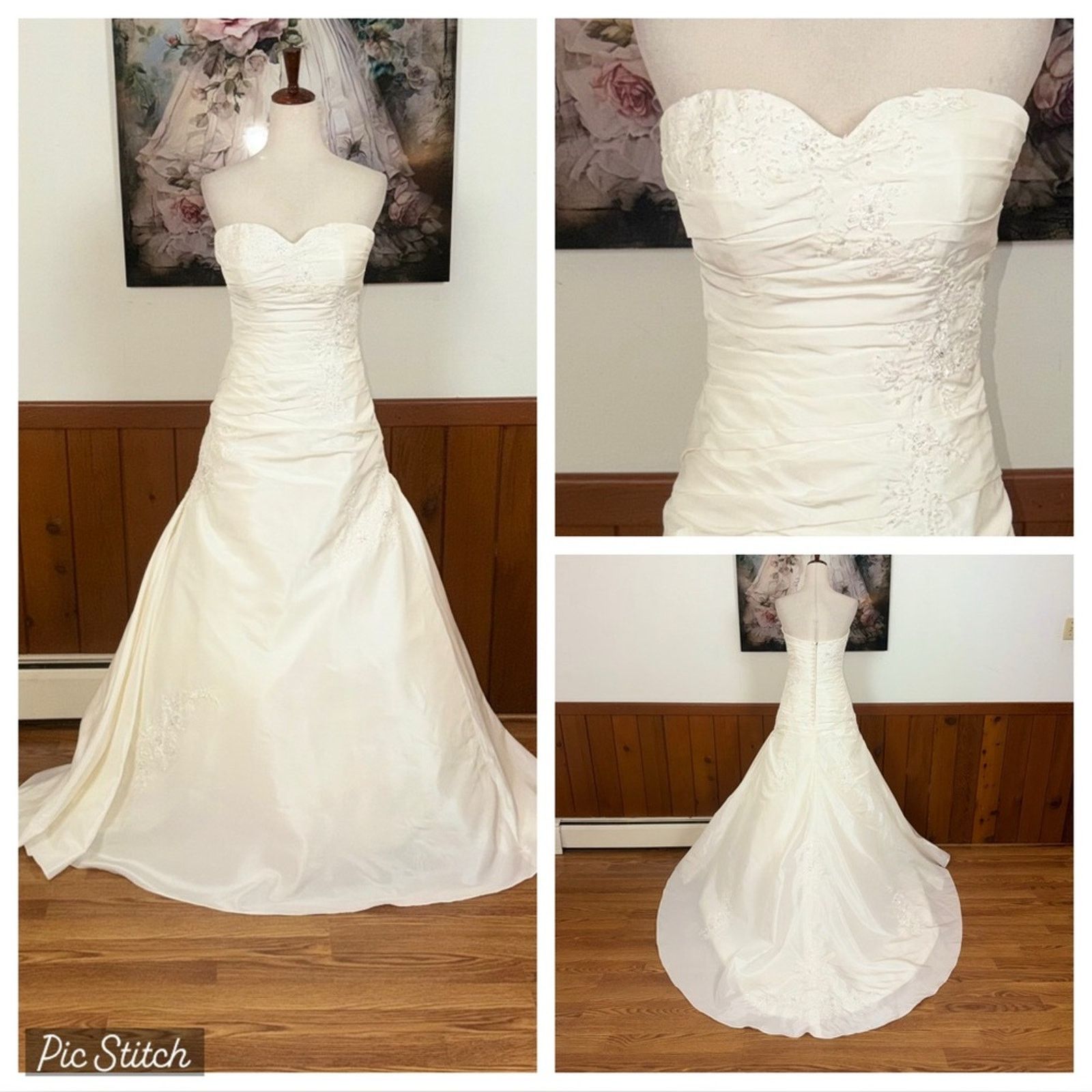 Other Stunning New Private Collection Taffeta Wedding Gown Size L / US 10 / IT 46 - 1 Thumbnail