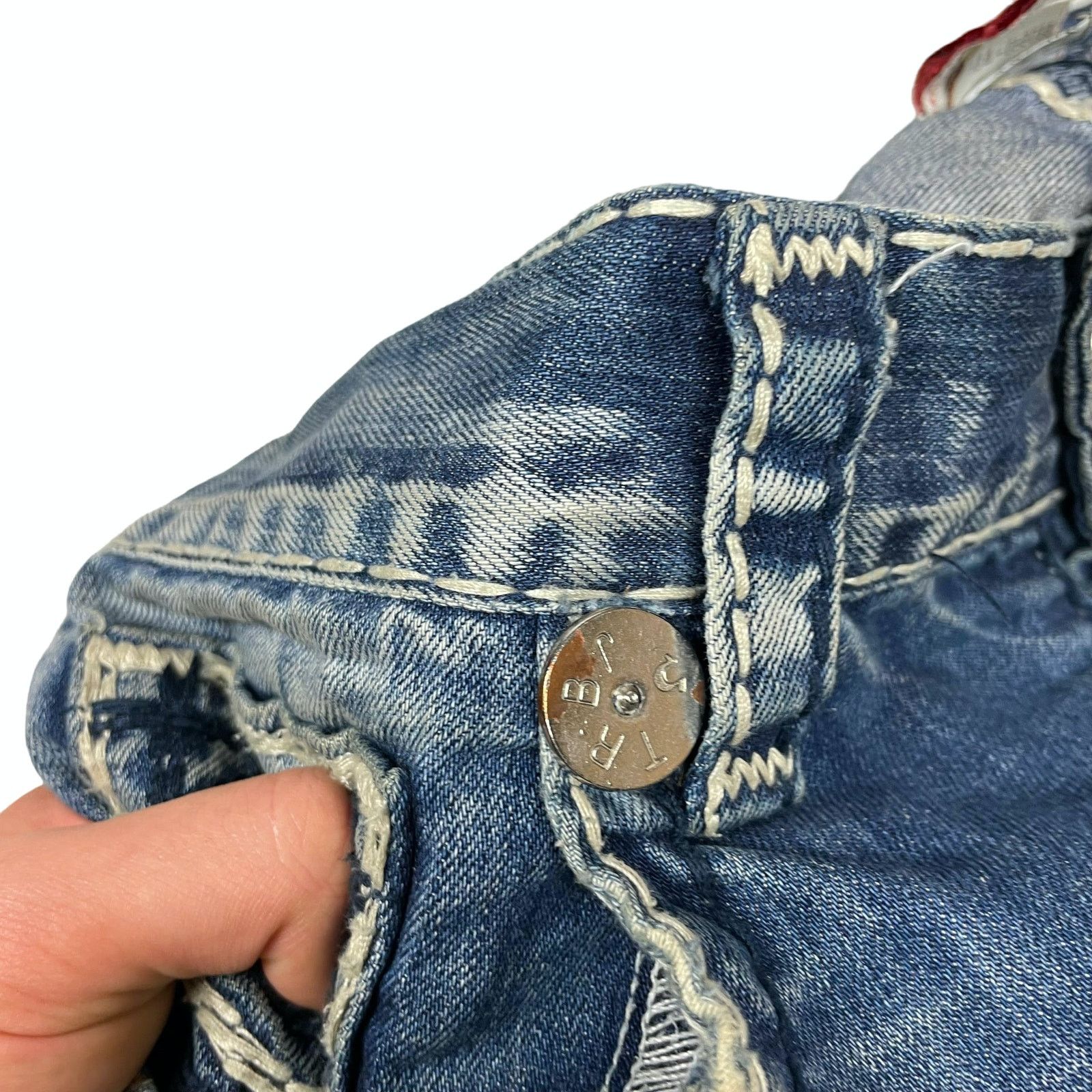 True Religion True Religion Bobby Big QT Men Blue Cotton Straight Jeans 33 Size US 33 - 10 Thumbnail