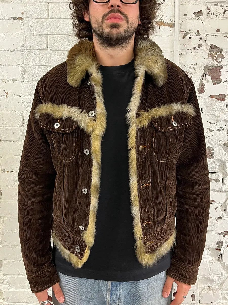 Dolce & Gabbana AW2001 Dolce & Gabbana Brown Corduroy Fur Jacket Size US M / EU 48-50 / 2 - 2 Thumbnail