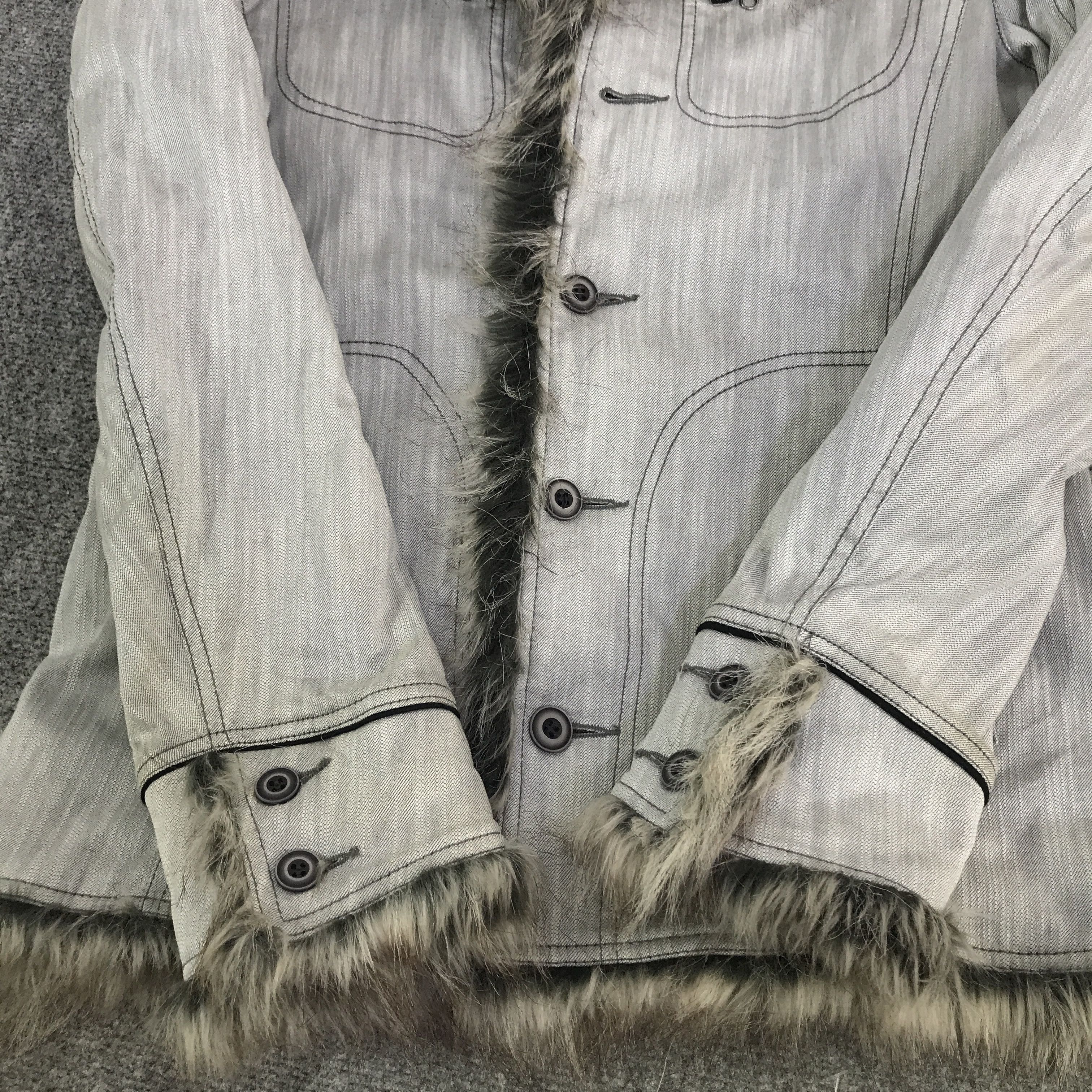 HIDEAWAYS hideways nicole denim fur colour jacket K115B6 Size US M / EU 48-50 / 2 - 8 Thumbnail