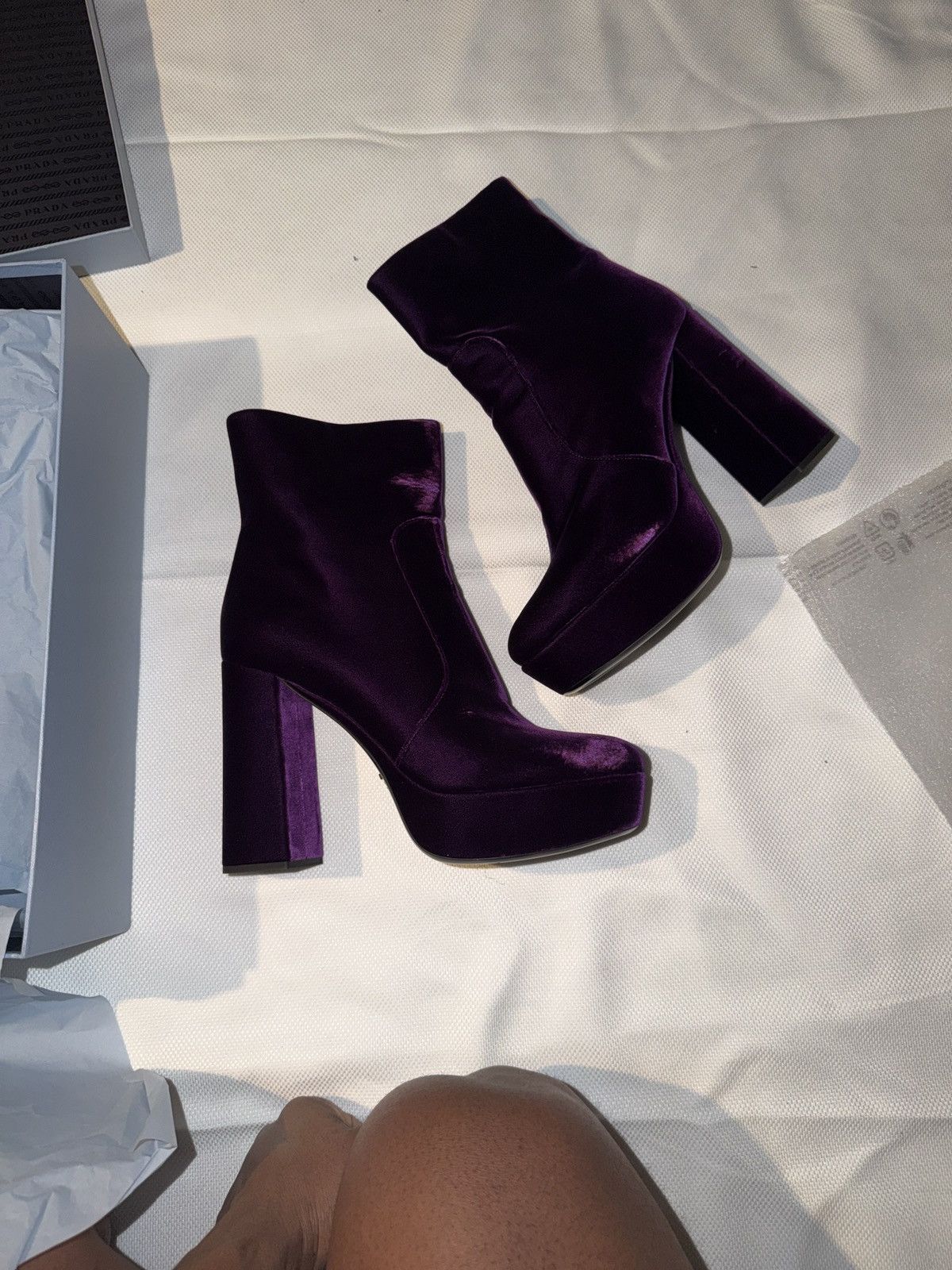 Prada PRADA CALZATURE DONNA Platform Boots| Color - Mora (Purple) Size US 10.5 / IT 40.5 - 10 Thumbnail