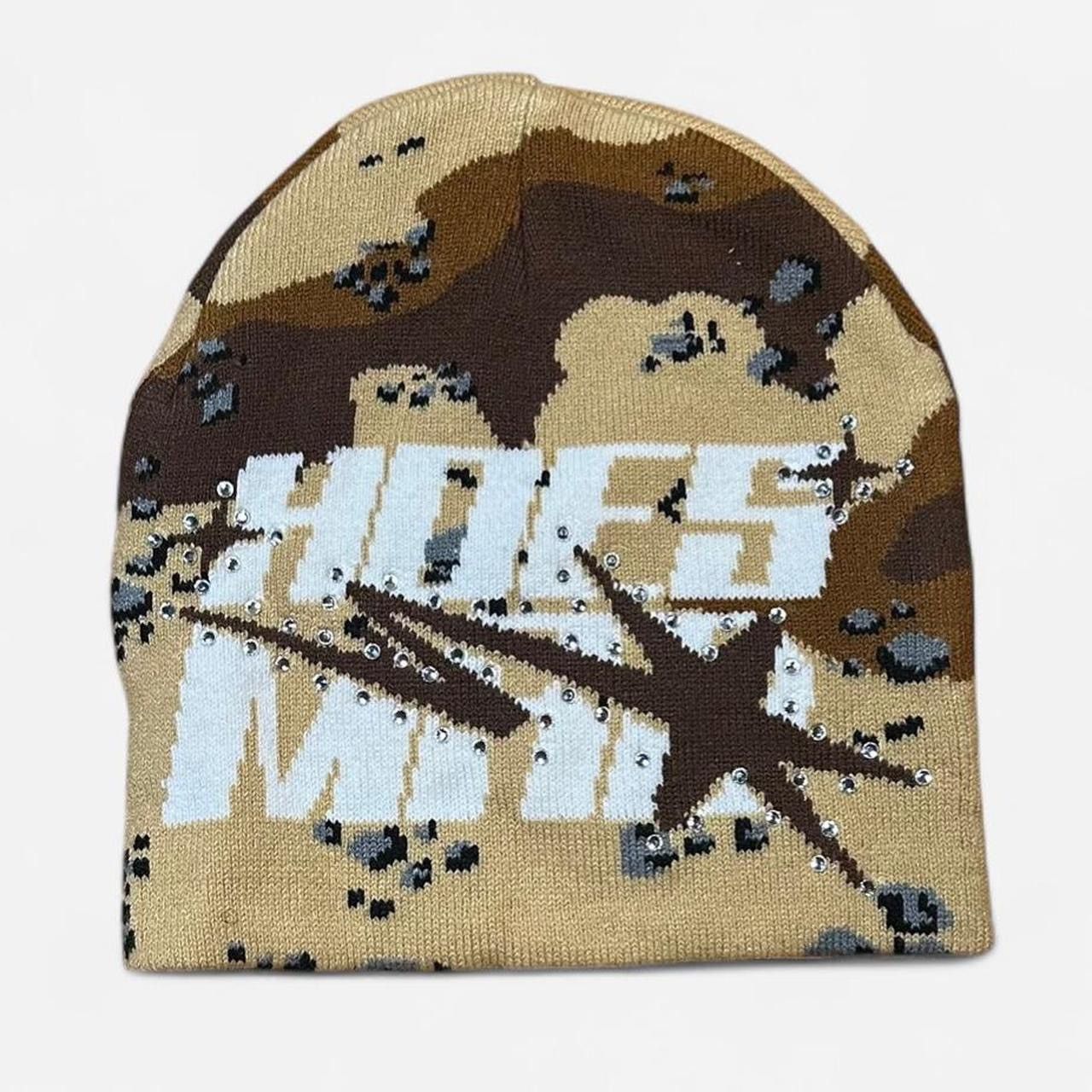 Other Tan Camo “Hoes Mad” rhintestone beanie Size ONE SIZE - 1 Thumbnail