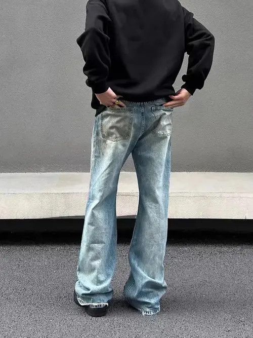 Japanese Brand × Jean Street vintage washed grunge bootcut jeans Size US 32 / EU 48 - 4 Thumbnail