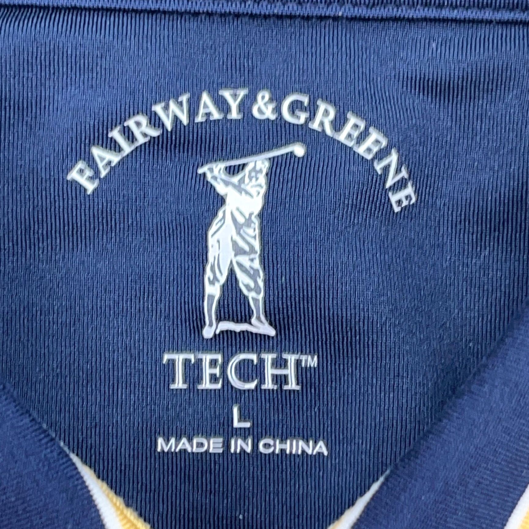 Vintage Fairway & Greene Shirt Men Large Blue Yellow Striped Performance Golf Tech Adult Size US L / EU 52-54 / 3 - 3 Thumbnail