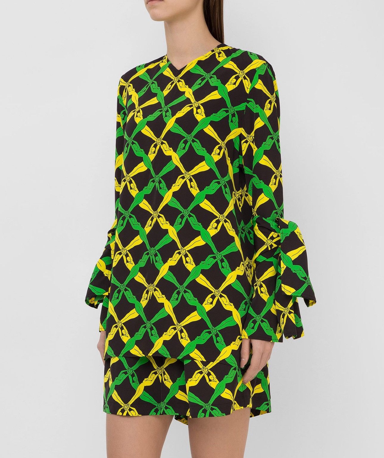 Bottega Veneta Last Bottega Veneta Printed Multicolored Blouse Size XXS / US 00 / IT 34 - 2 Thumbnail