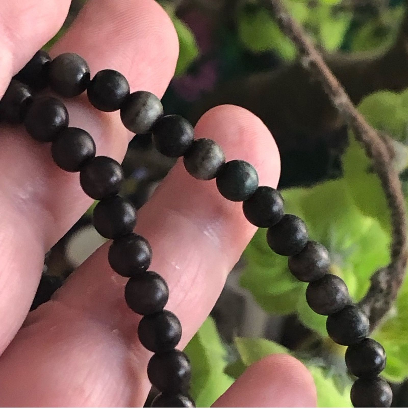 Jewelry Bold black resin disc wood bead necklace Size ONE SIZE - 7 Thumbnail