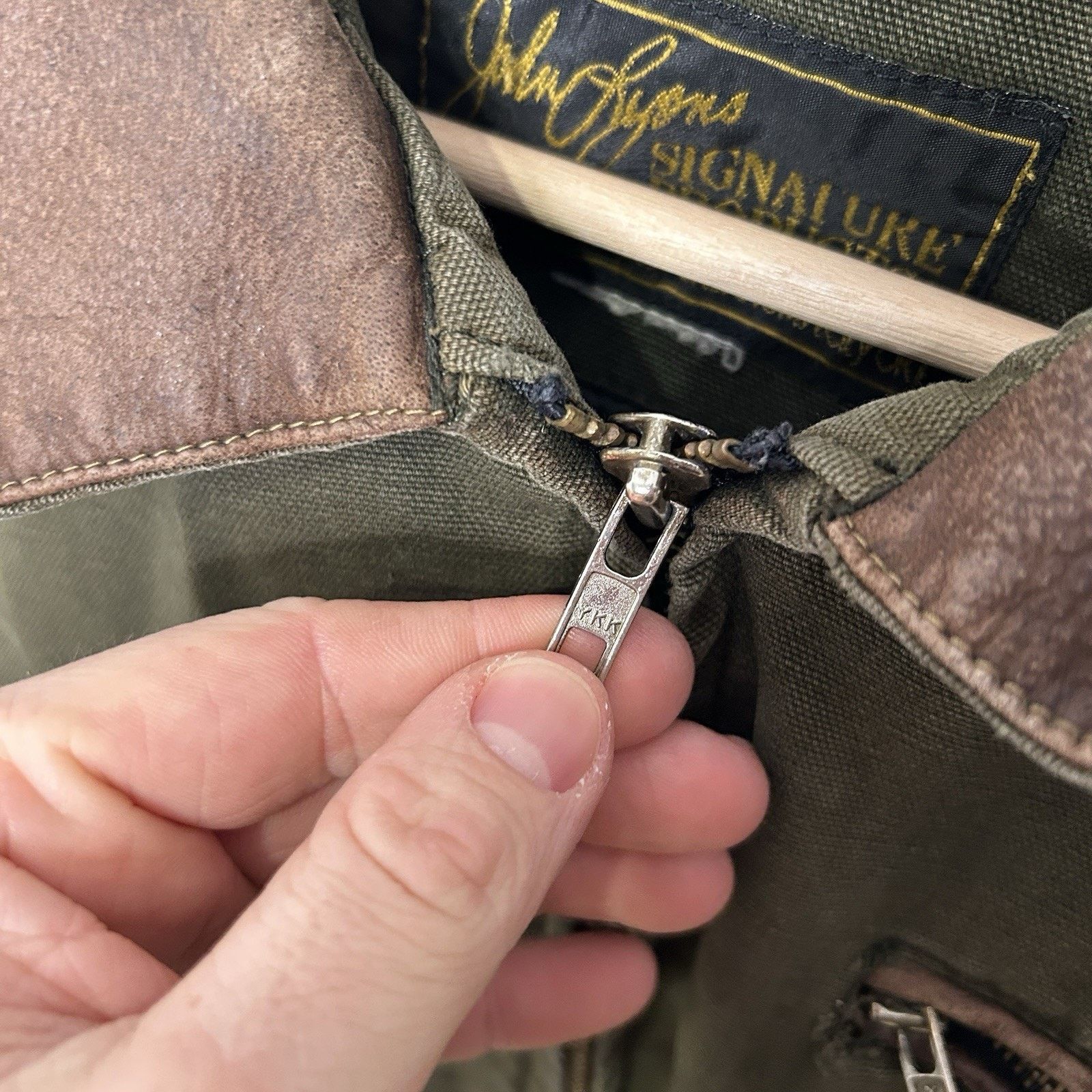 The Unbranded Brand Vintage Quilted Detroit Style Jacket “Moss Green” Size US XL / EU 56 / 4 - 13 Thumbnail
