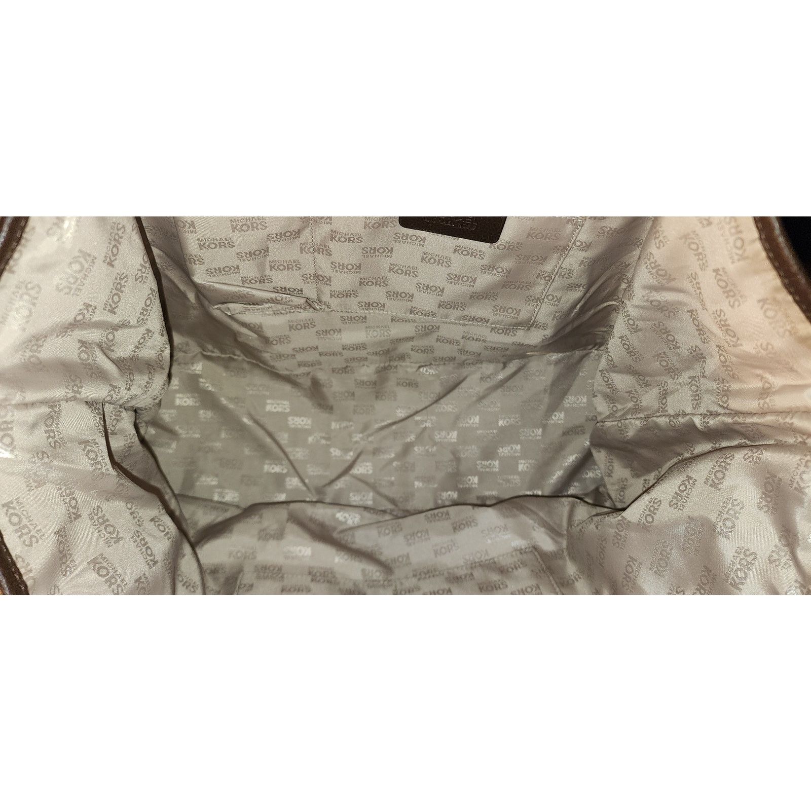 Michael Kors Michael Kors canvas and brown leather XL tote orange. Size ONE SIZE - 3 Thumbnail