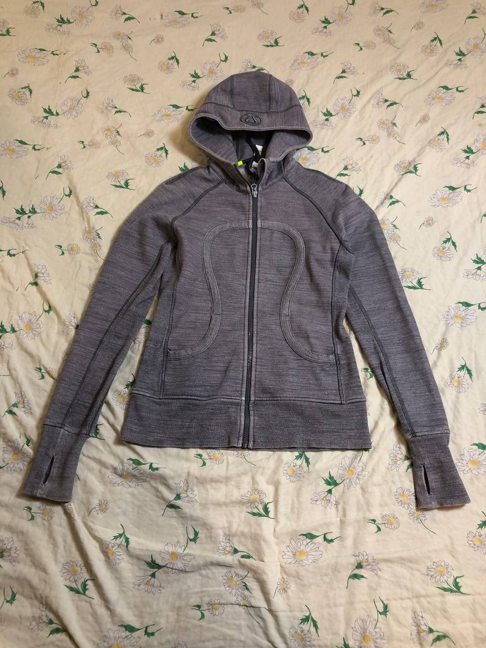 Lululemon Lululemon Gray & Black Scuba Full Zip Hooded Hoodie Size M / US 6-8 / IT 42-44 - 1 Thumbnail