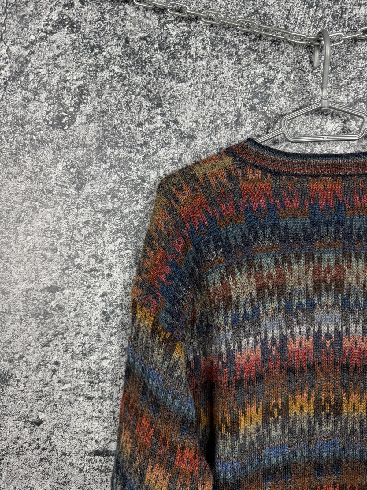 Vintage The Alpaca Collection Cardigan Multicolor Sweater M
