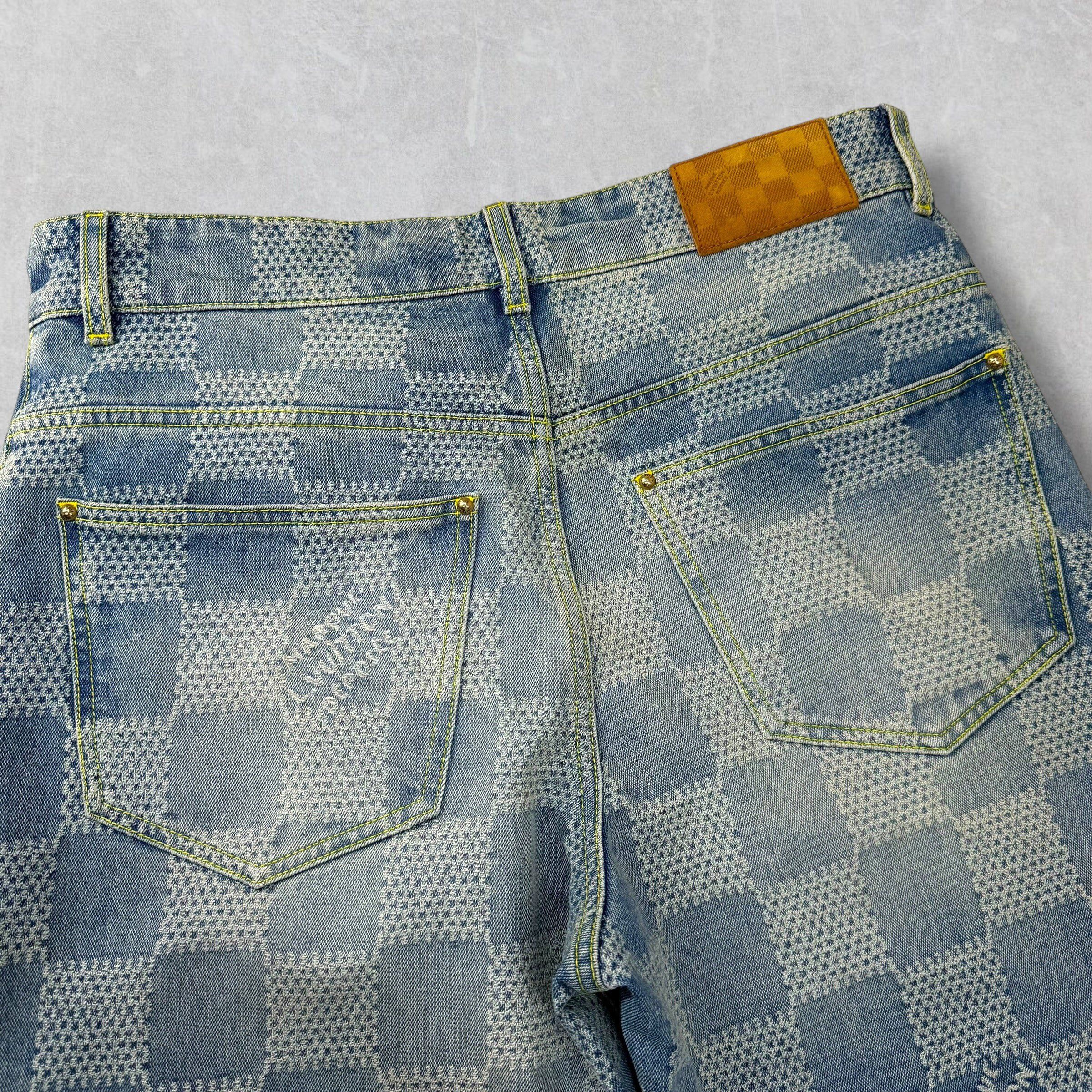 Louis Vuitton Louis Vuitton Damier Denim Skate Pants 32 Size US 32 / EU 48 - 6 Thumbnail
