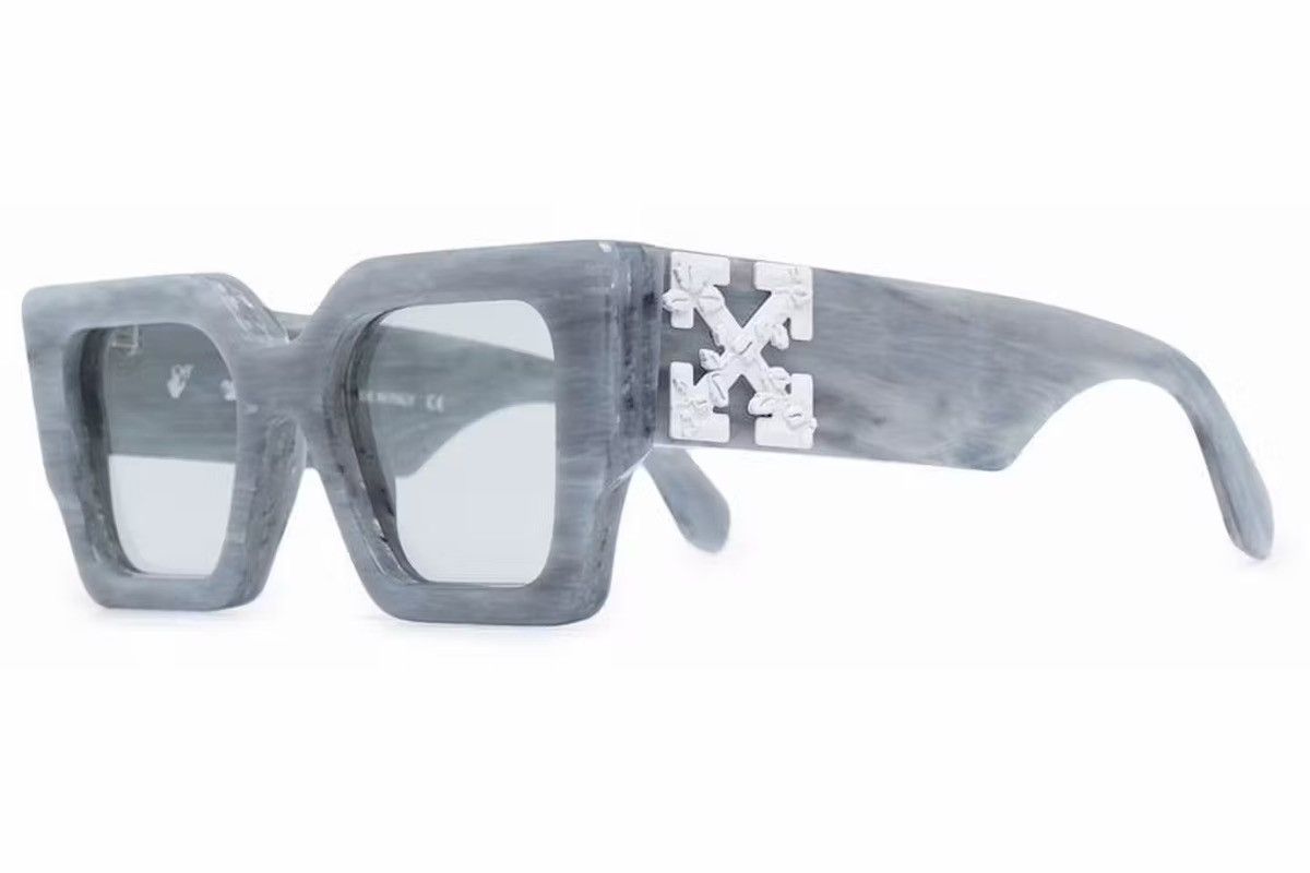 Off-White OFF-WHITE CATALINA RECTANGULAR FRAME SUNGLASSES LIGHT GREY Size ONE SIZE - 1 Thumbnail