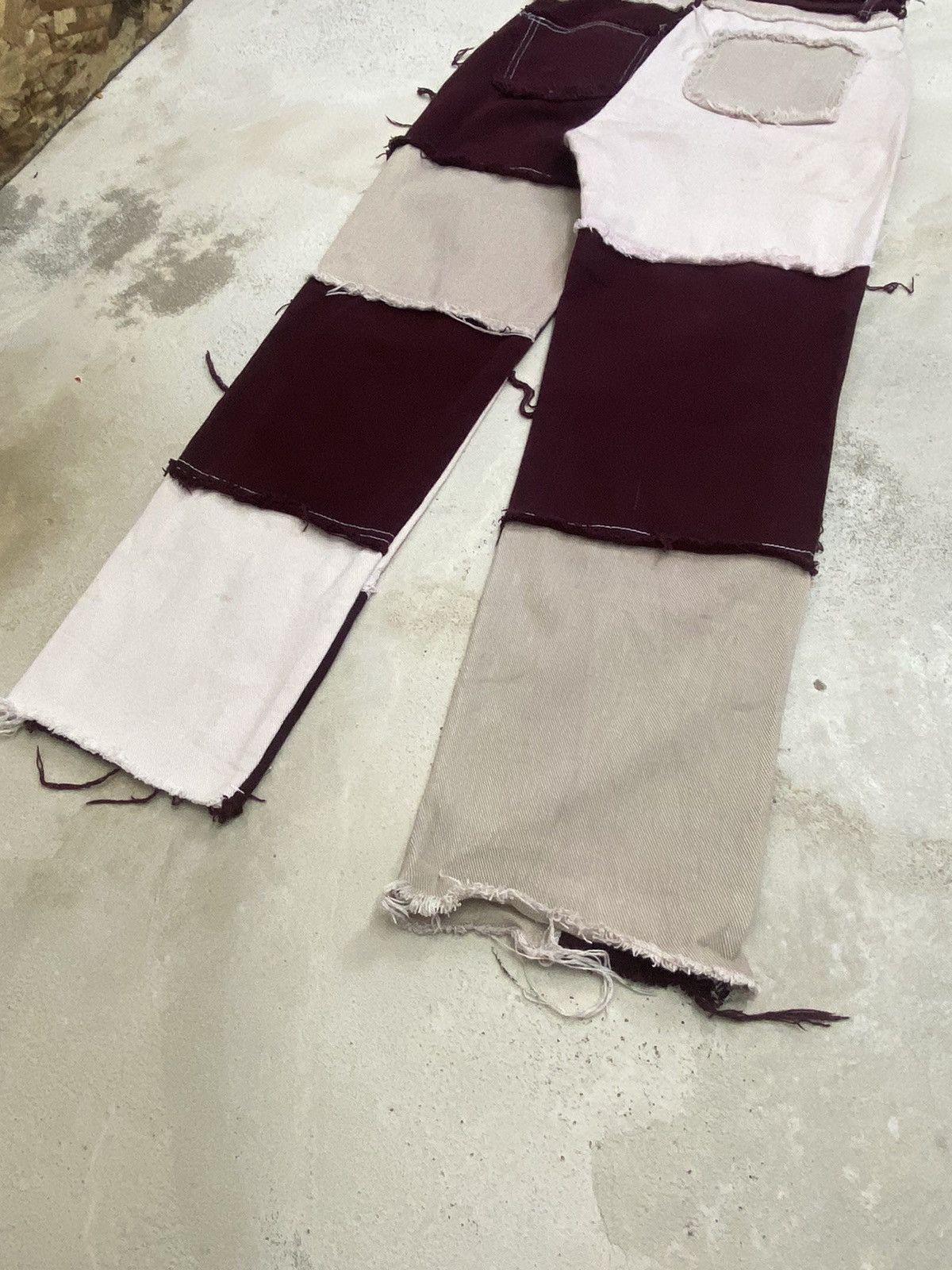 If Six Was Nine × Japanese Brand × Le Grande Bleu (L.G.B.) Distressed Haggy Patchwork Japan Jean Dirty Unisex Size US 26 / EU 42 - 9 Thumbnail
