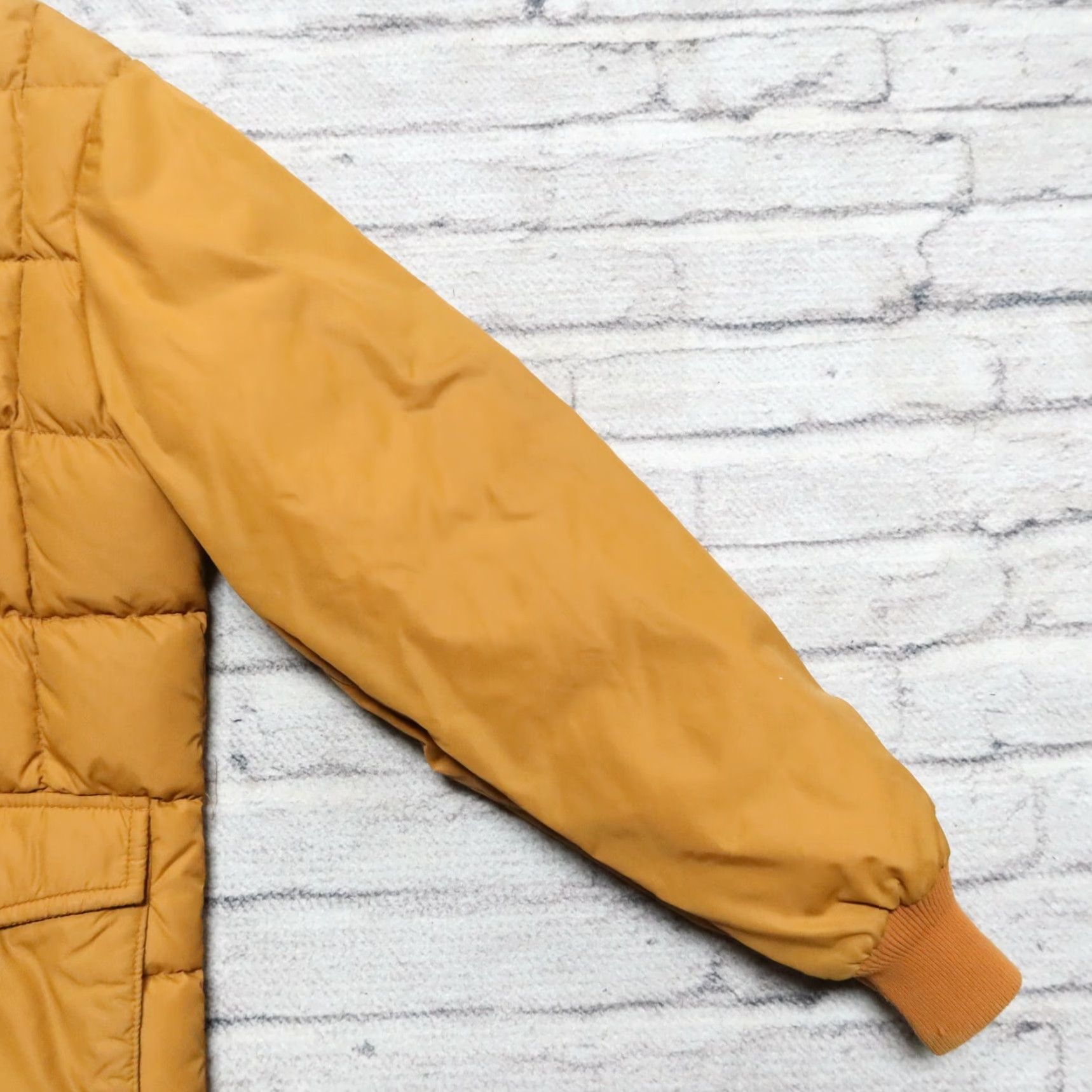 Eddie Bauer VINTAGE Eddie Bauer Quilted Down Jacket Men's Mustard 42 Nylon Skyliner Goose Rising Sun 70s Size US XS / EU 42 / 0 - 6 Thumbnail