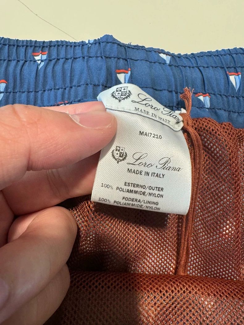 Loro Piana LORO PIANA sizeXL Blue sailboat pattern printed beach pants Size US 28 / EU 44 - 6 Thumbnail
