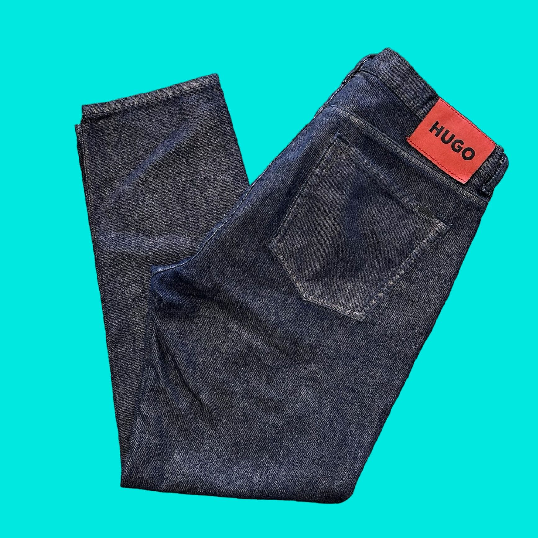 Hugo Boss Hugo Boss Jeans Womens 35x30 634 Tapered Fit Button Fly Dark Wash Blue Denim 5-Pocket Men's Style Jeans Size 24" / US 00 / IT 34 - 1 Thumbnail