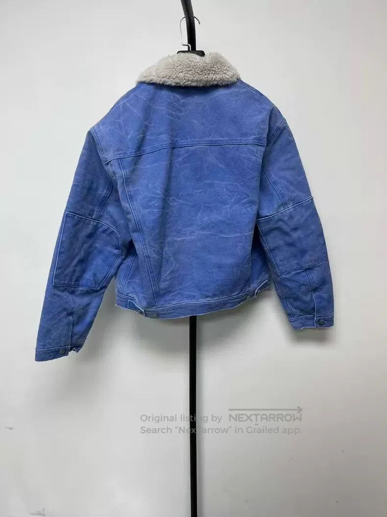 Acne Studios Acne Studios Face Expression Distressed Denim Jacket Size US XS / EU 42 / 0 - 2 Thumbnail