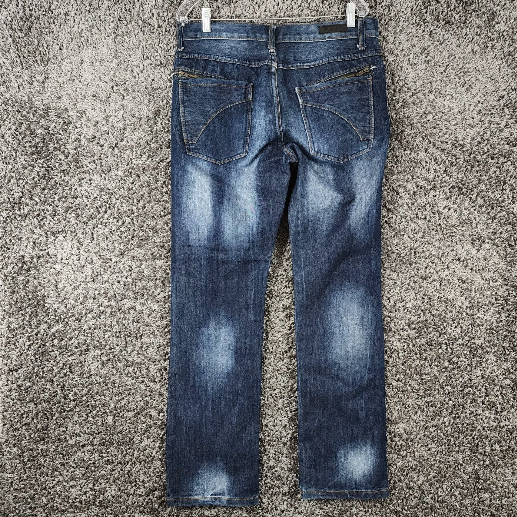 Ring Of Fire VINTAGE Ring Of Fire Jeans Slim Fit Straight Leg Blue Mens 34x33 Blue Denim Jeans Mens Slim Fit 34 33 Men Size US 34 / EU 50 - 6 Thumbnail
