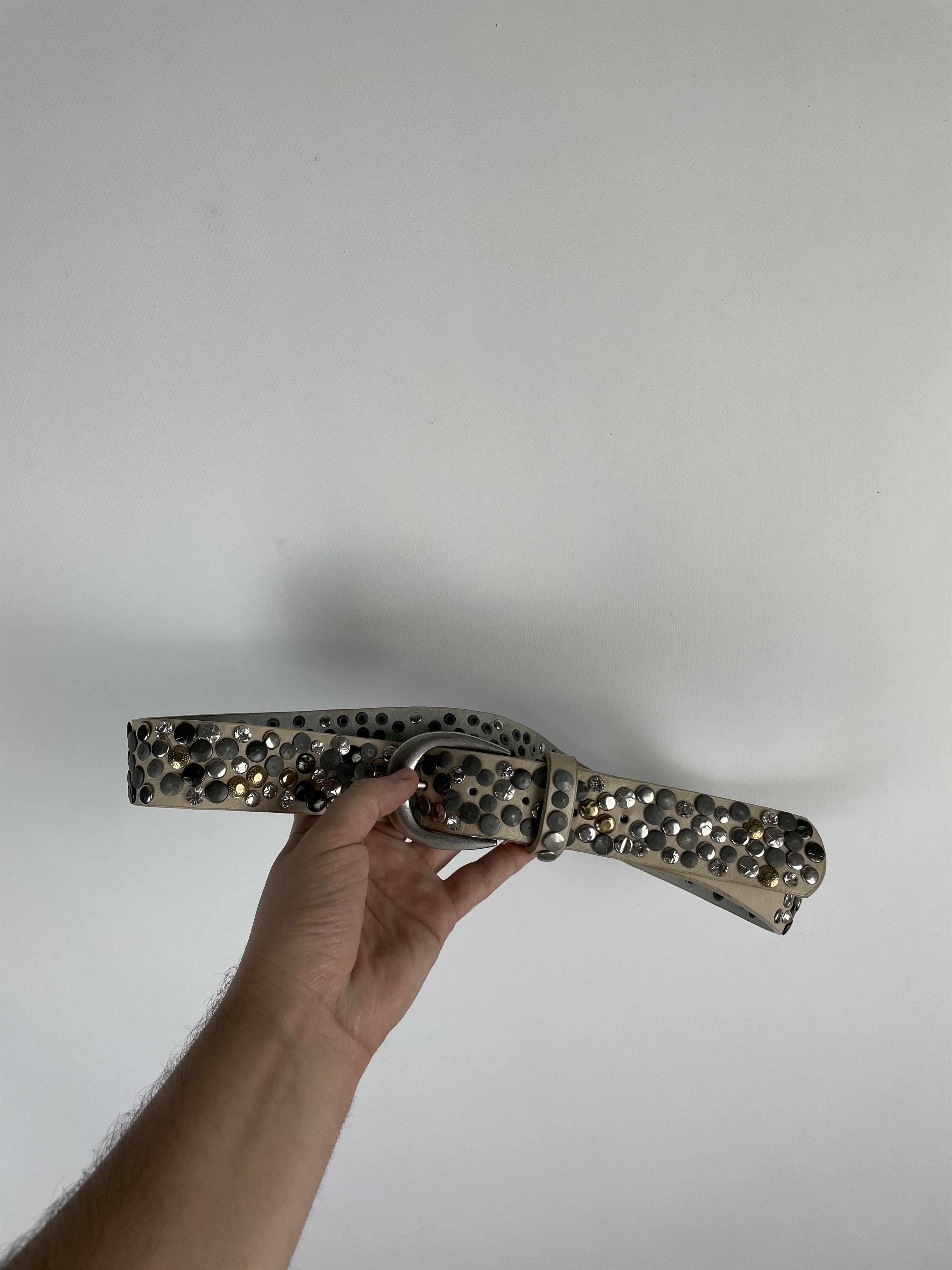 Japanese Brand × Vintage Vintage Leather belt Avant Garde Style Y2k Size ONE SIZE - 7 Thumbnail