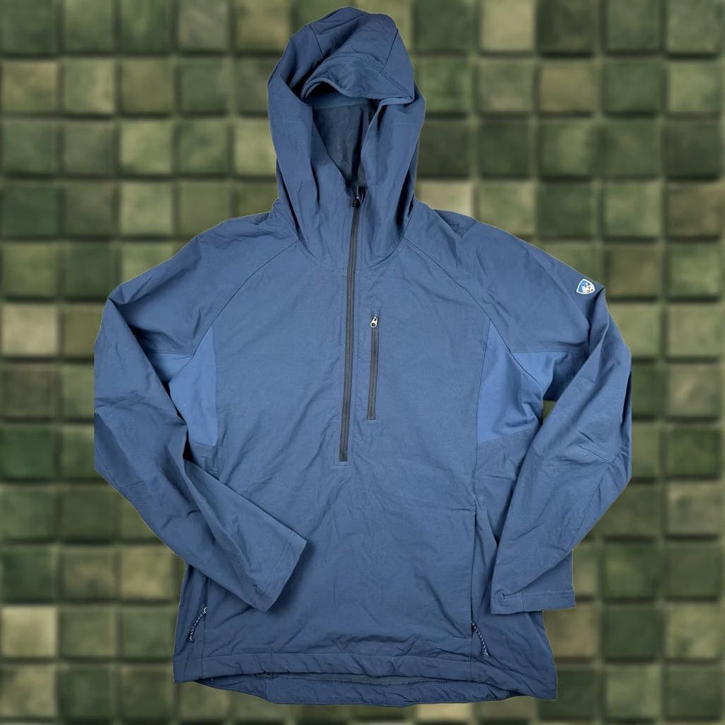 Vintage Kuhl Projekt 1/2 Zip Hooded Jacket Softshell Blue Mens M Size US M / EU 48-50 / 2 - 1 Thumbnail