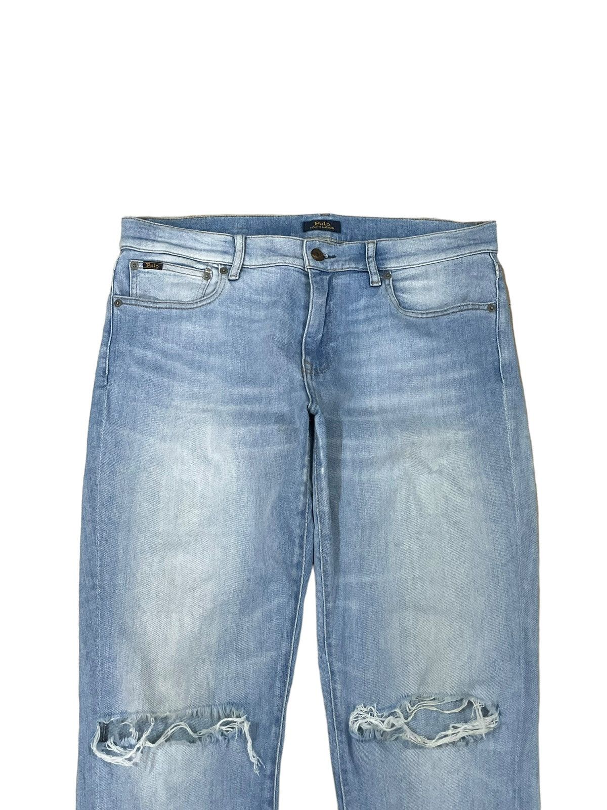 Polo Ralph Lauren Polo Ralph Lauren Unisex Distressed Slim Tapered Jeans Size US 34 / EU 50 - 2 Thumbnail