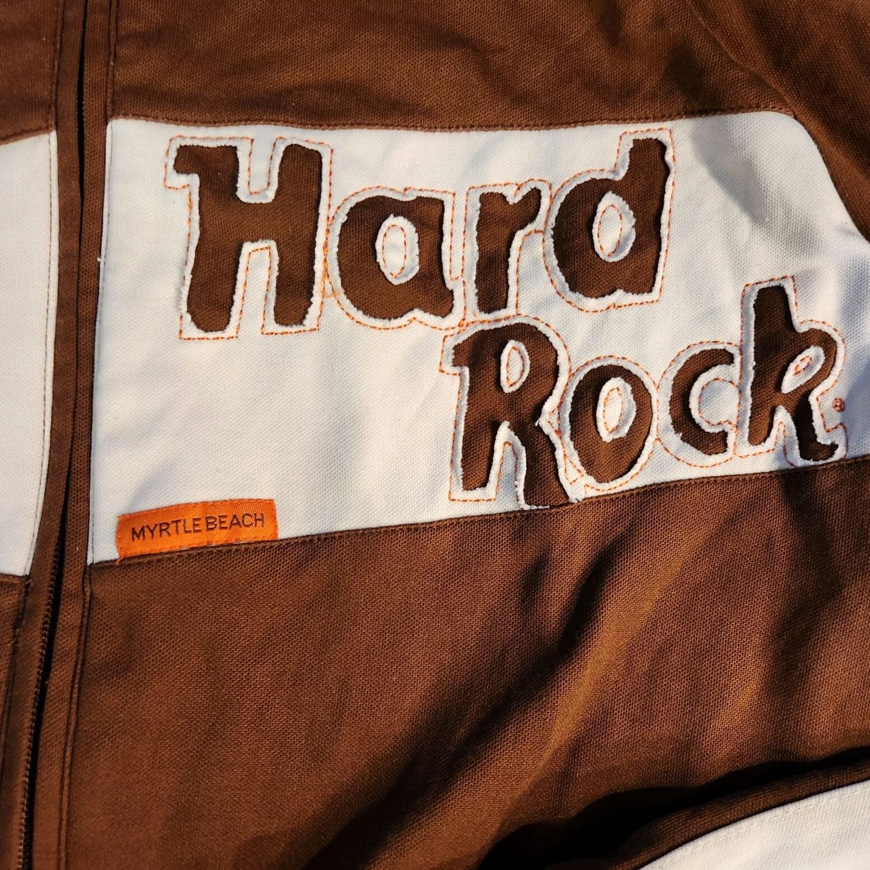 Hard Rock Cafe VINTAGE Hard Rock Cafe Hoodie XL Brown Mertle Beach Embroidered Zip-Up Hooded Sweatshirt Mens Size US XL / EU 56 / 4 - 3 Thumbnail