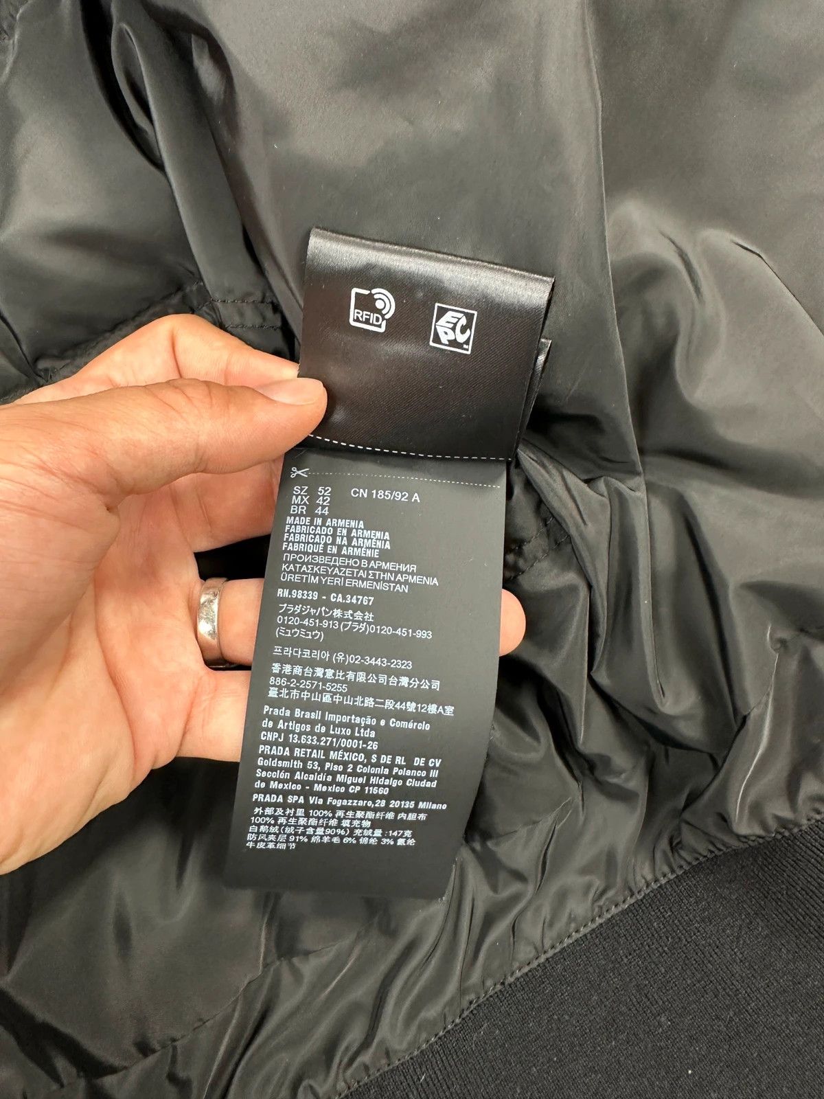 Prada Milano FW2024 Khaki Puffer Down Hooded Jacket Triangle