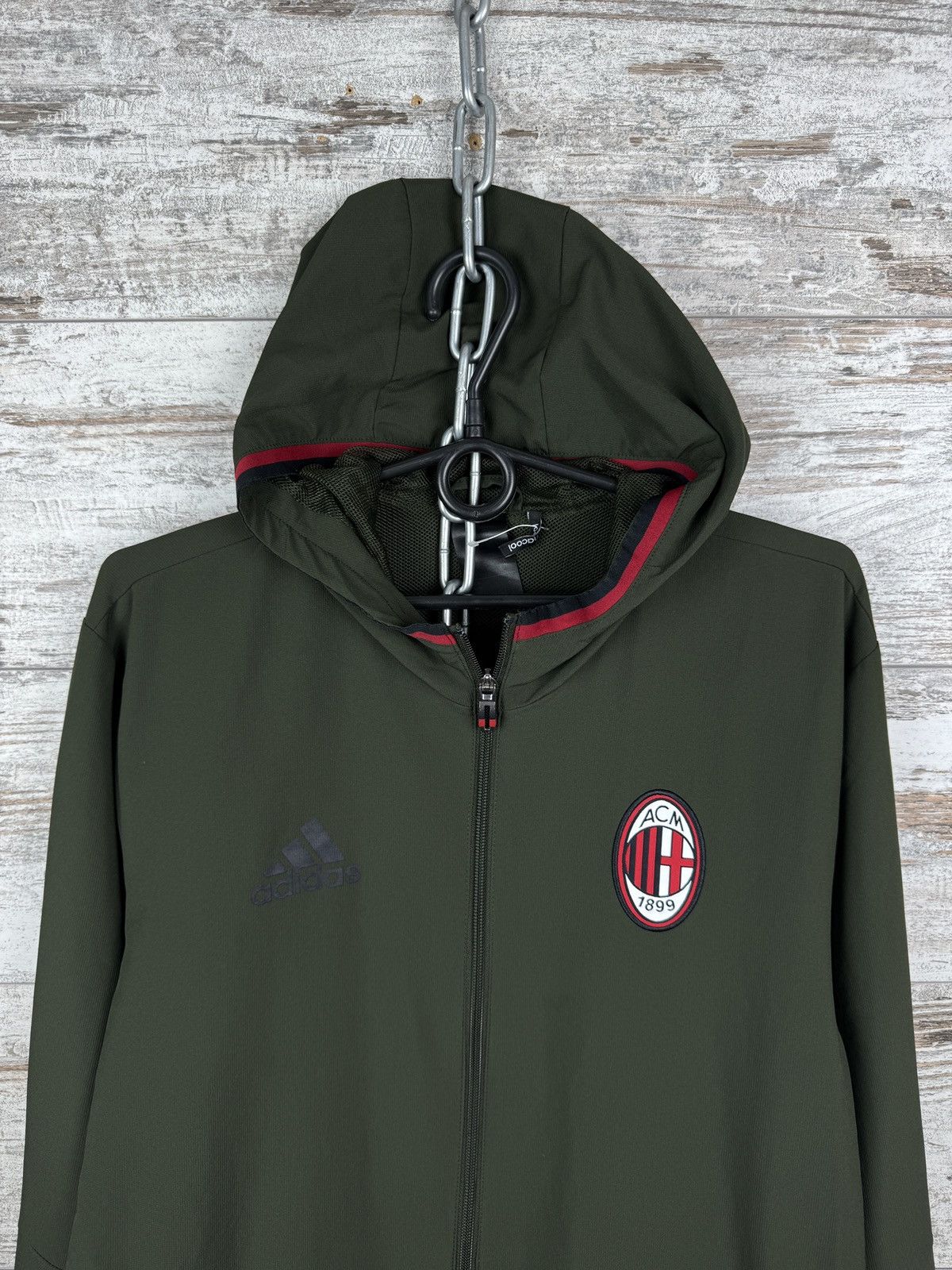 Adidas Mens Vintage Adidas AC Milan Jacket soccer Olympic football Size US M / EU 48-50 / 2 - 3 Thumbnail