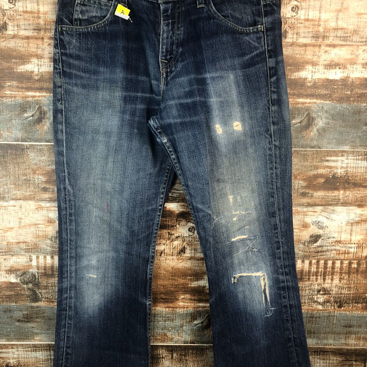 Levi's DL Levis Blue Distressed Denim Pants #C307 Size US 32 / EU 48 - 5 Thumbnail