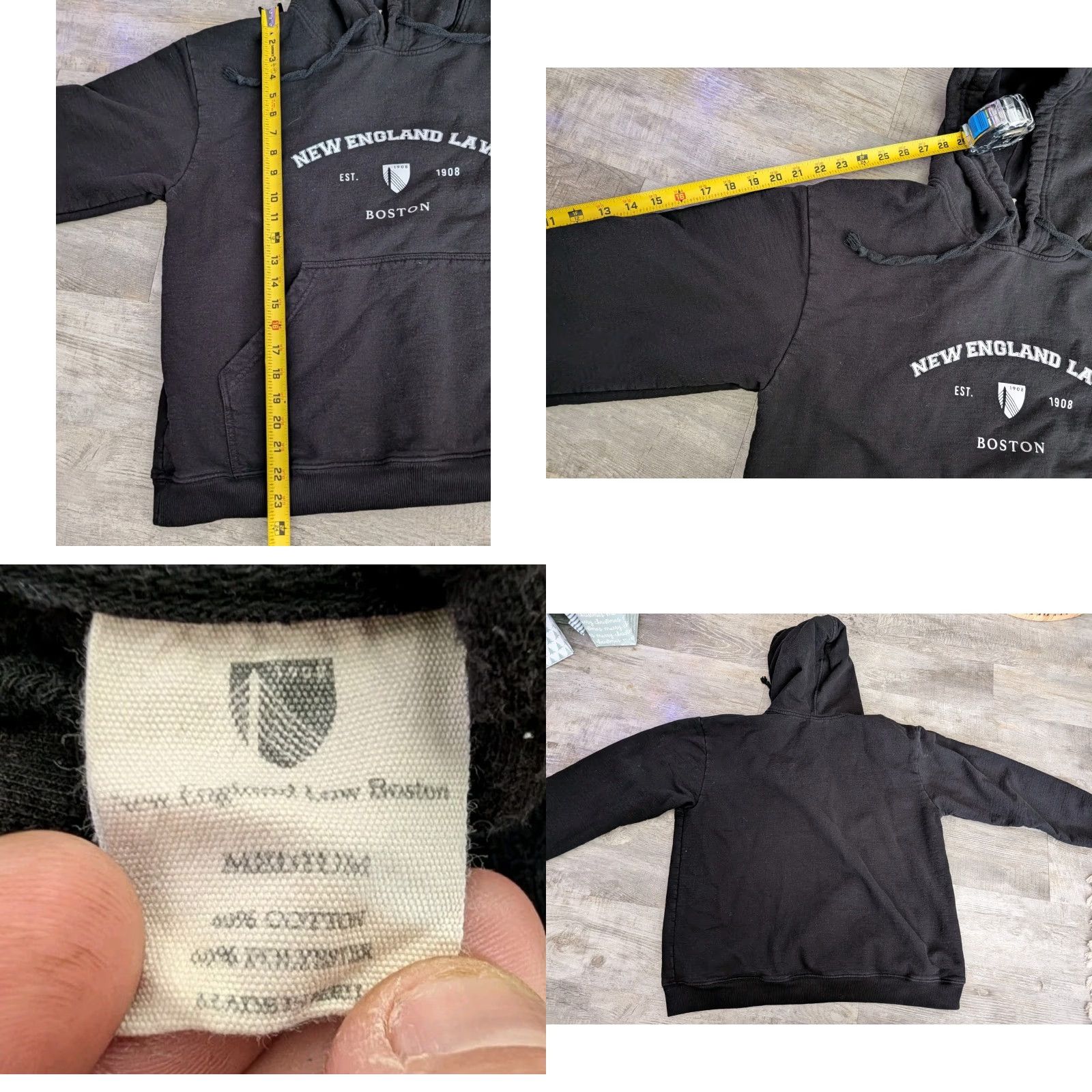 Vintage New England Law Boston Hoodie Black Unisex Size M Official School Apparel Shirt Pullover Logo Graphic Print Men Women Bruins Boston Law School Hoodie Size US M / EU 48-50 / 2 - 8 Thumbnail
