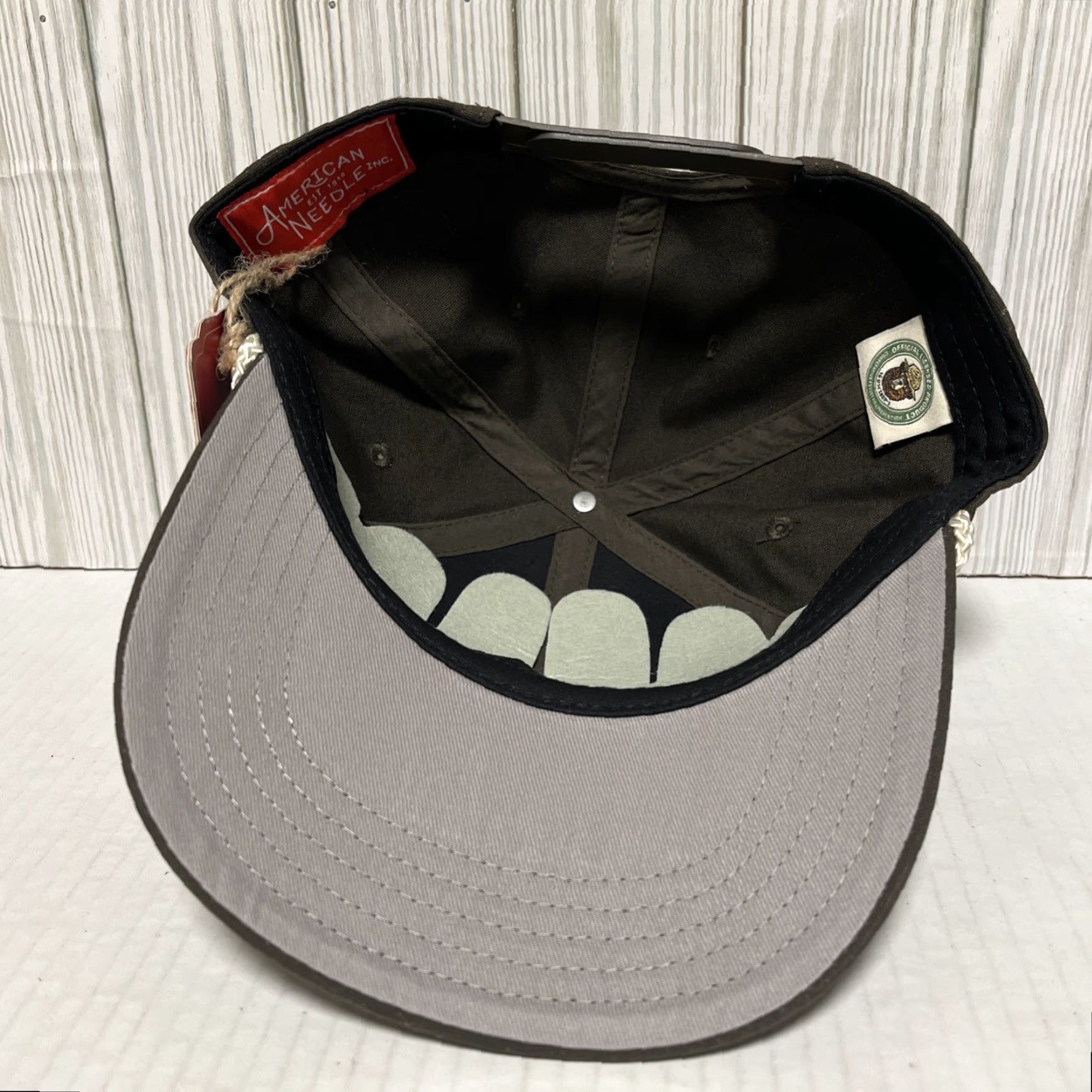 American Needle Smokey The Bear Hat Cap Snap Back Rope Only You Can Prevent Forest Fires Brown Size ONE SIZE - 7 Thumbnail