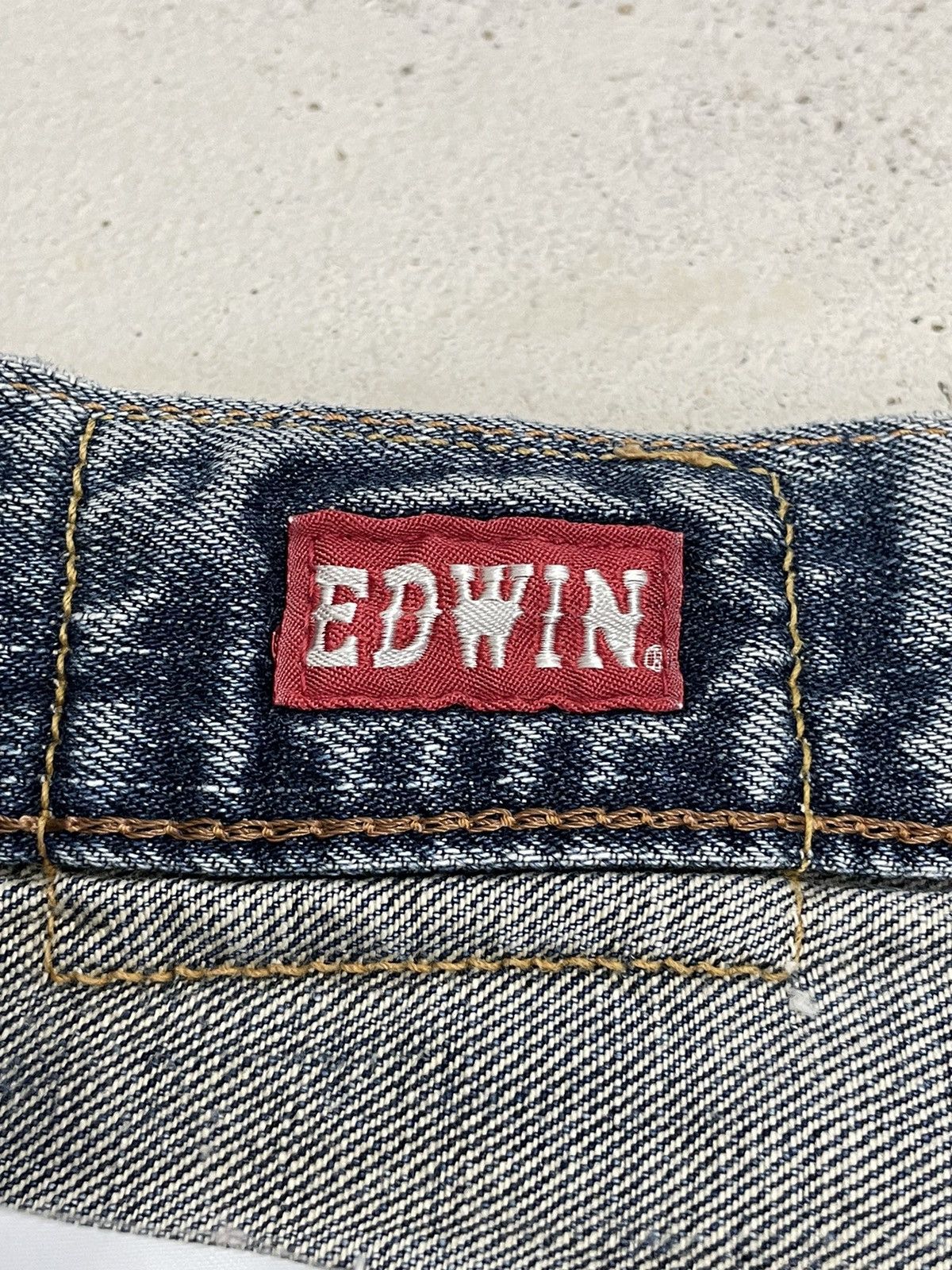 Edwin Edwin 505 Selvedge Buckle Back Whisker Distress Denim A13 Size US 32 / EU 48 - 20 Thumbnail