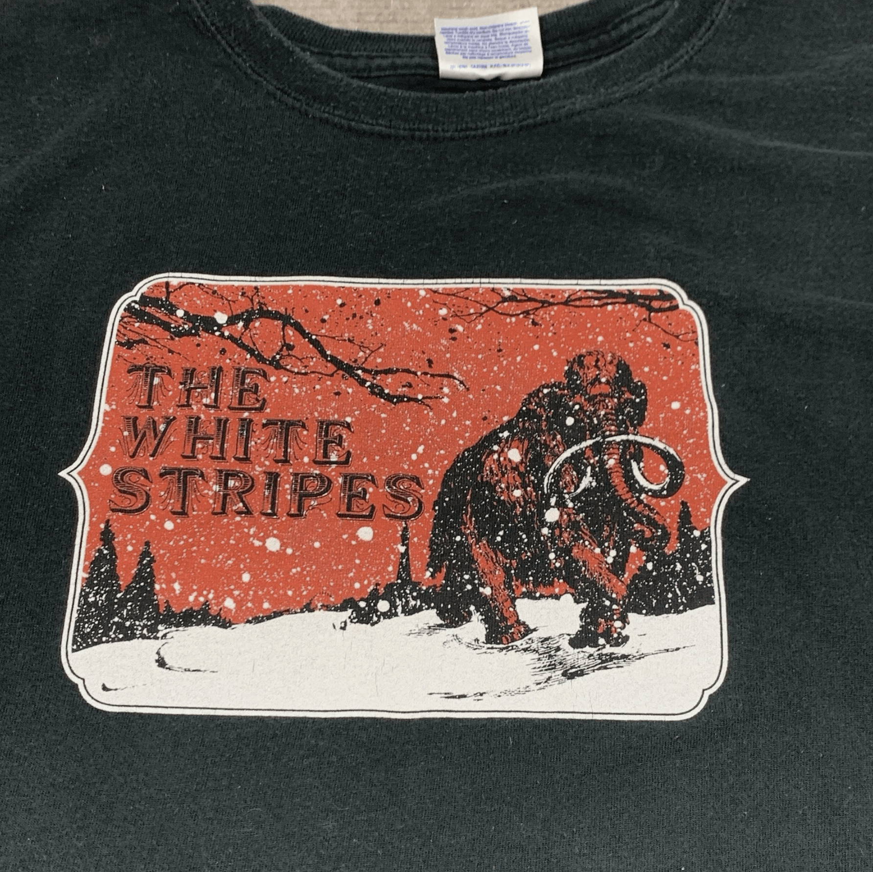 Hanes Vintage The White Stripes 2003 Promo Black T-Shirt Mens XL Size US XL / EU 56 / 4 - 3 Thumbnail