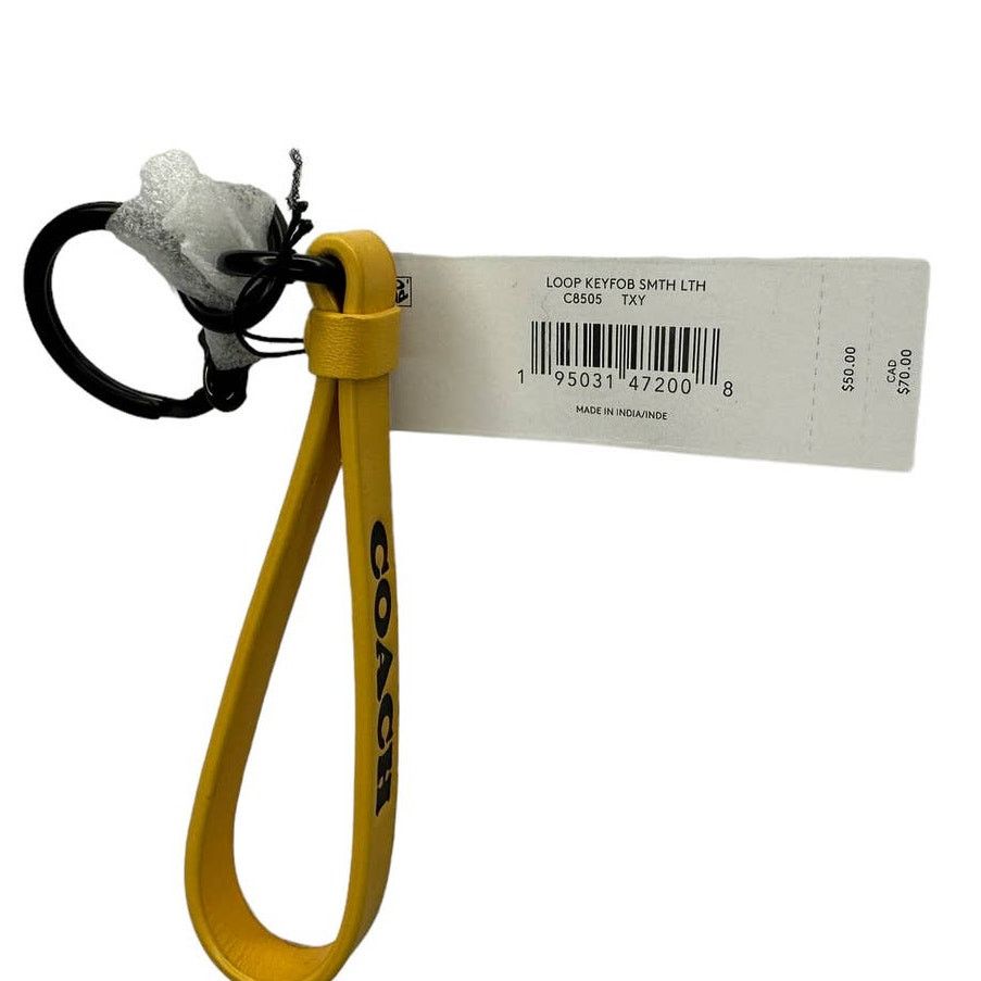 Coach Coach Loop Key FOB Attached split key ring Canary / Black Size ONE SIZE - 4 Thumbnail