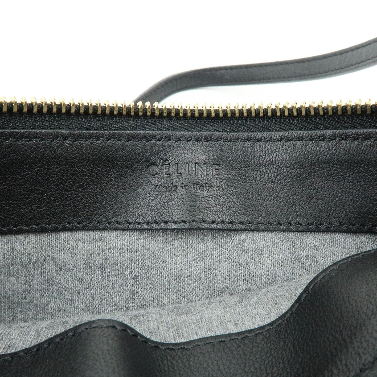 Celine Celine Trio Crossbody Bag Lambskin Black Size ONE SIZE - 8 Thumbnail