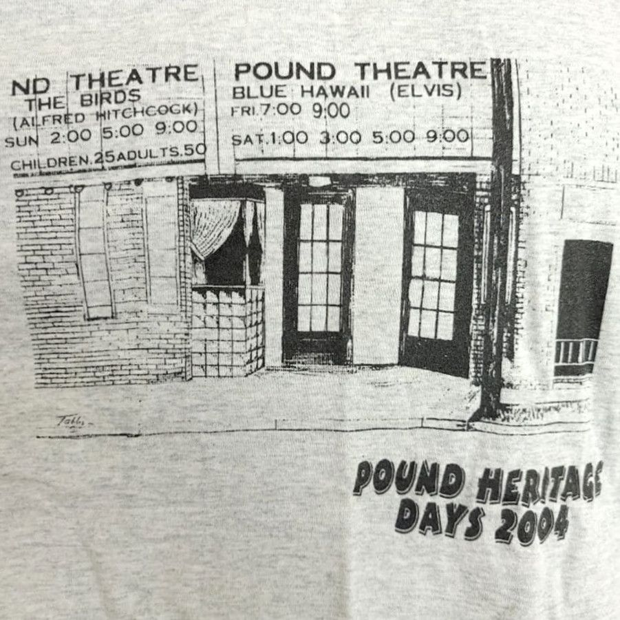Fruit Of The Loom VINTAGE Pound Heritage Days T Shirt Mens XL Gray Cotton Blend Elvis The Birds Hitchcock Y2K Size US XL / EU 56 / 4 - 3 Thumbnail
