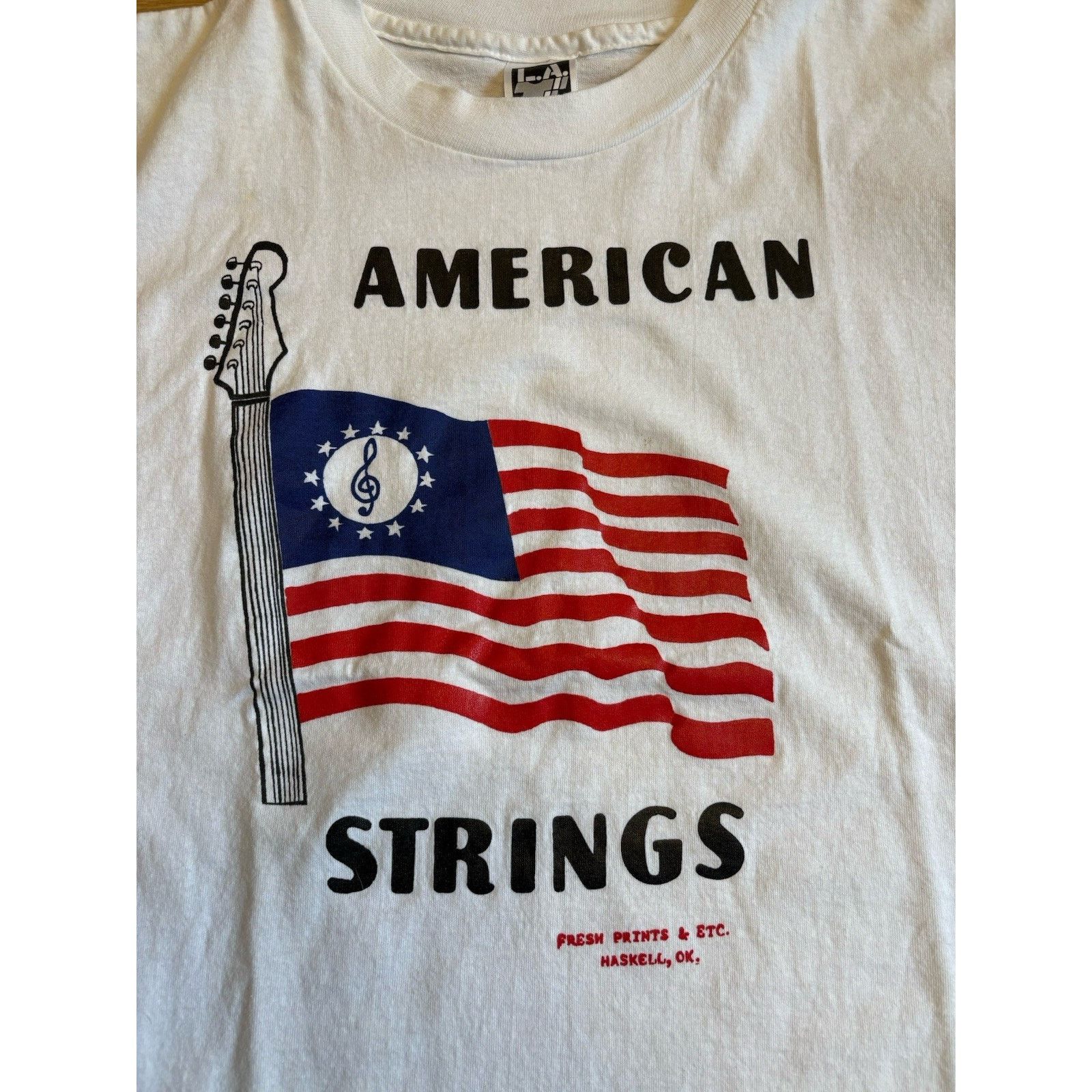 The Unbranded Brand Vintage 80s T Shirt XL Mint Cond American Flag Single Stitch Size US XL / EU 56 / 4 - 4 Thumbnail