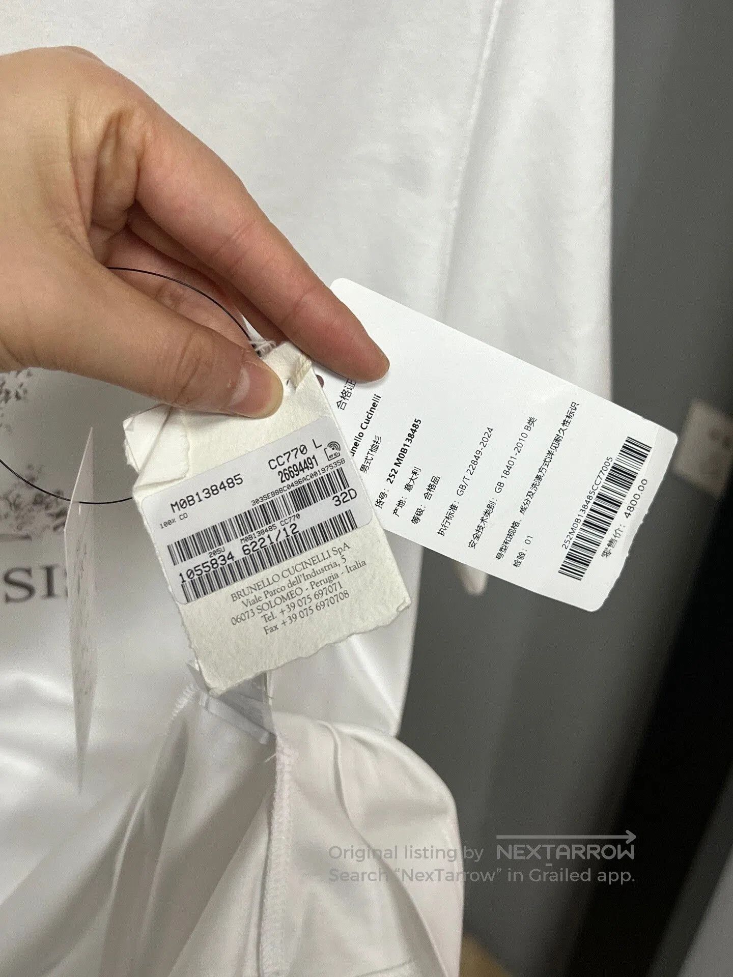Brunello Cucinelli brunello cucinelli white short sleeve shirt. Size US L / EU 52-54 / 3 - 3 Thumbnail