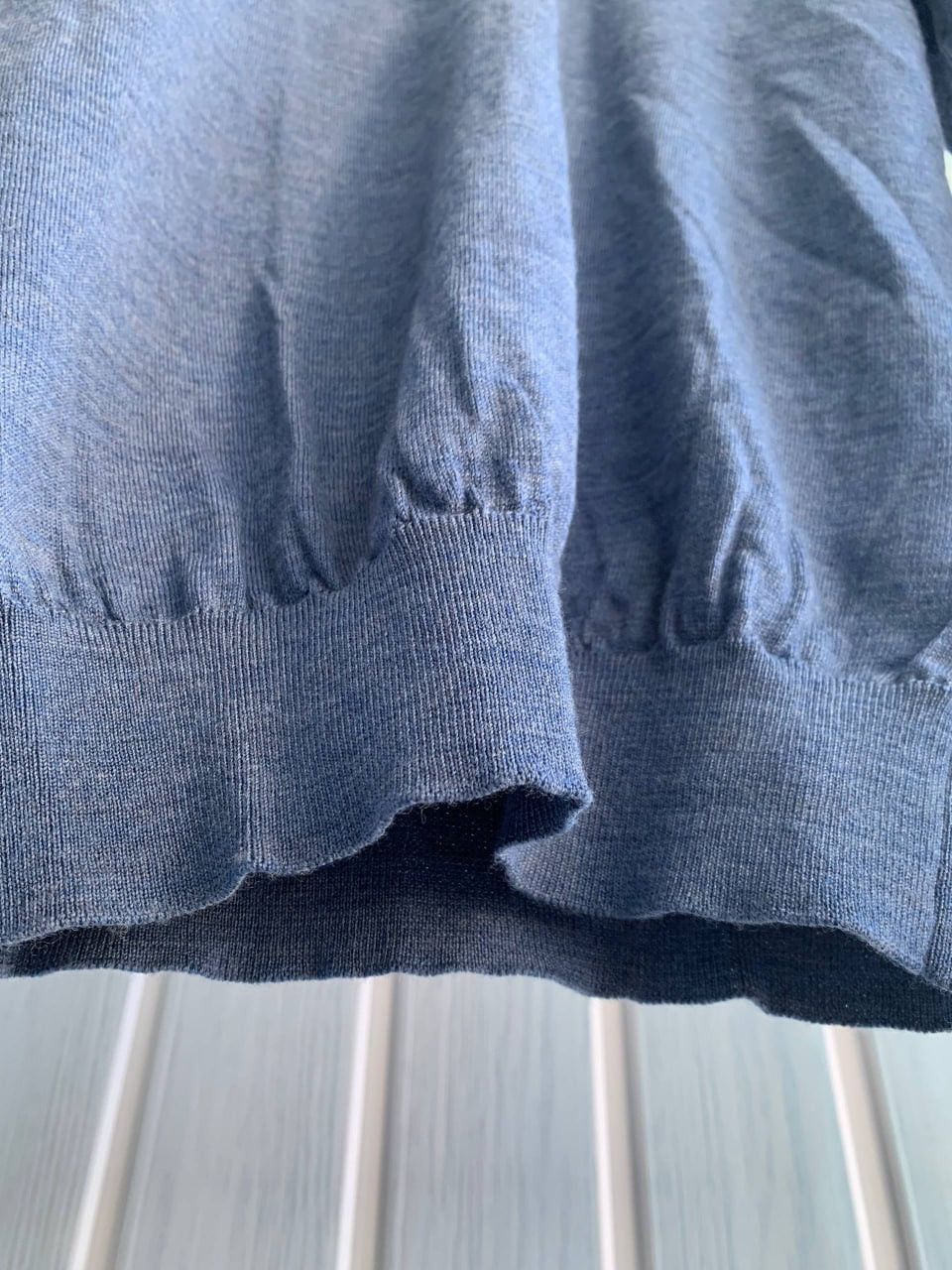 Suitsupply Suitsupply Merino Wool Blend Blue Knit Men Pullover Sweater Size US XS / EU 42 / 0 - 8 Thumbnail