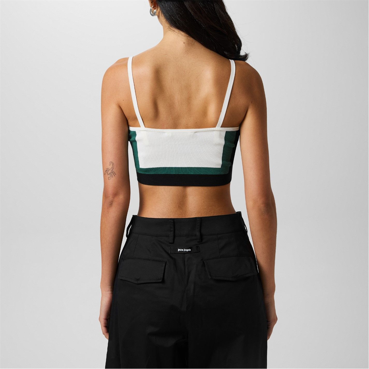 Palm Angels o1g2r1mq0325 Race Crop Knit-Top in Multicolor Size S / US 4 / IT 40 - 5 Thumbnail